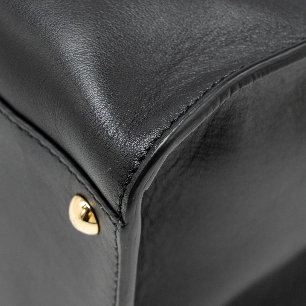 FENDI PEEKABOO X-LITE MEDIUM CALFSKIN BLACK GHW