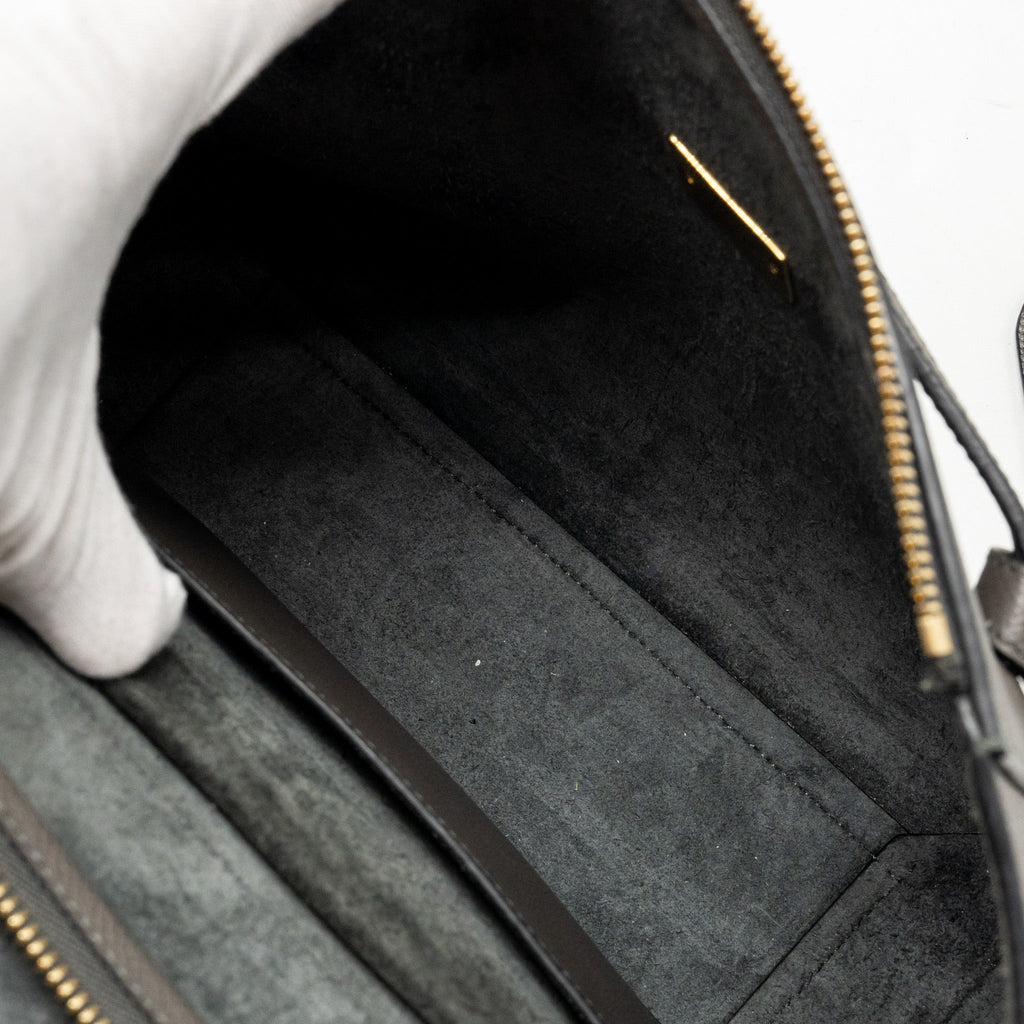 CELINE MICRO BELT BAG GRAINED CALFSKIN GREY GHW