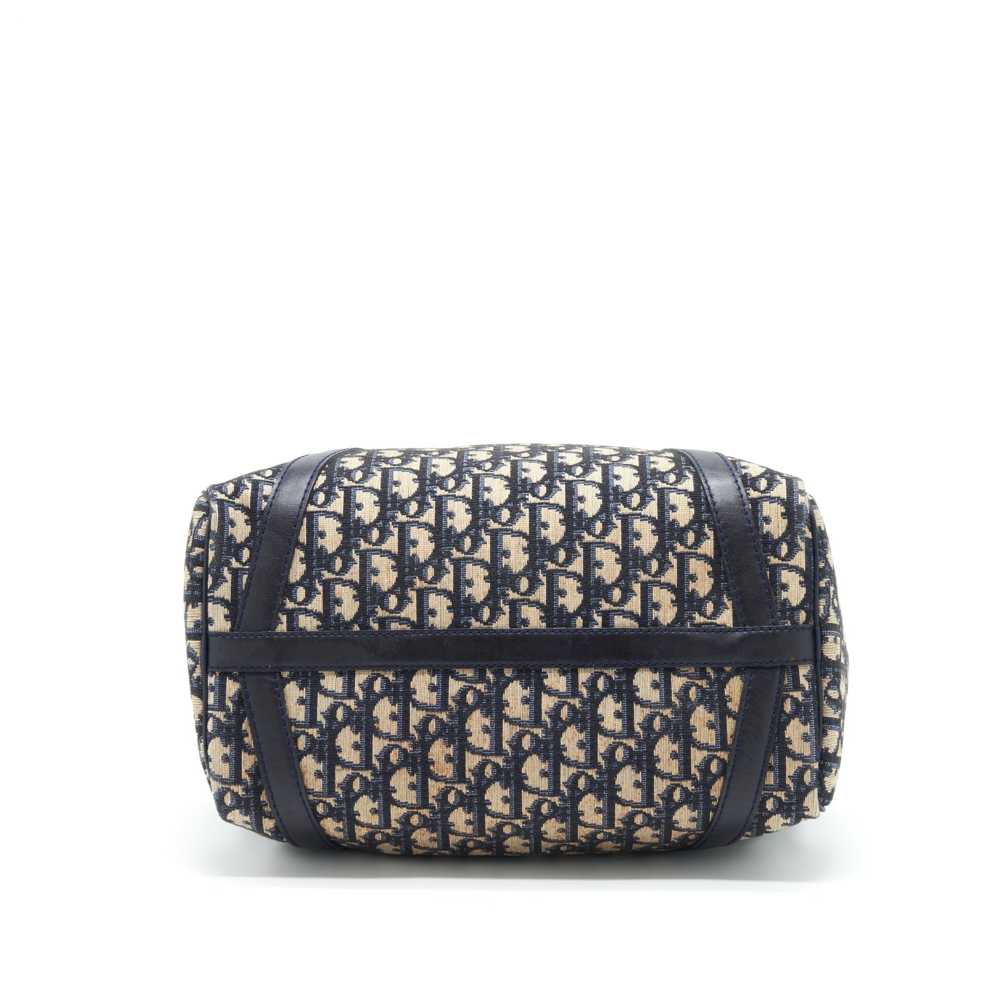 DIOR VINTAGE SPEEDY BAG BLUE OBLIQUE CANVAS