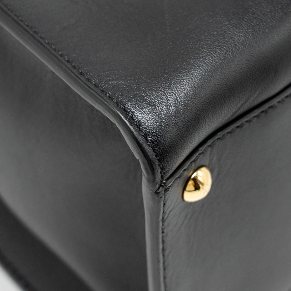 FENDI PEEKABOO X-LITE MEDIUM CALFSKIN BLACK GHW