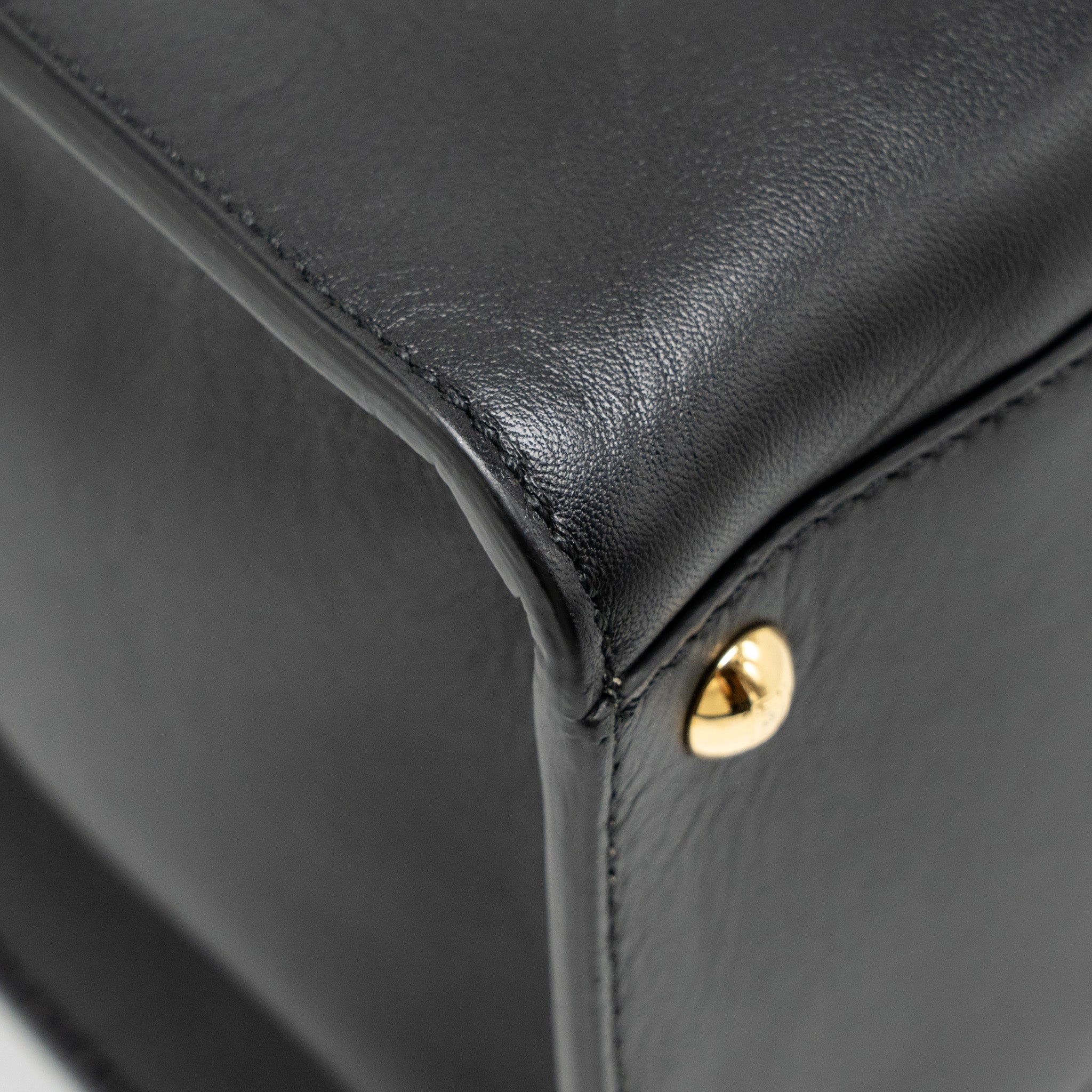 FENDI PEEKABOO X-LITE MEDIUM CALFSKIN BLACK GHW