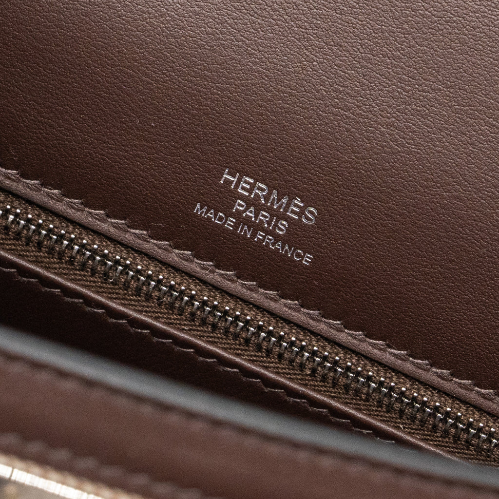 HERMES KELLY 25 CANVAS/SWIFT MOKA SHW