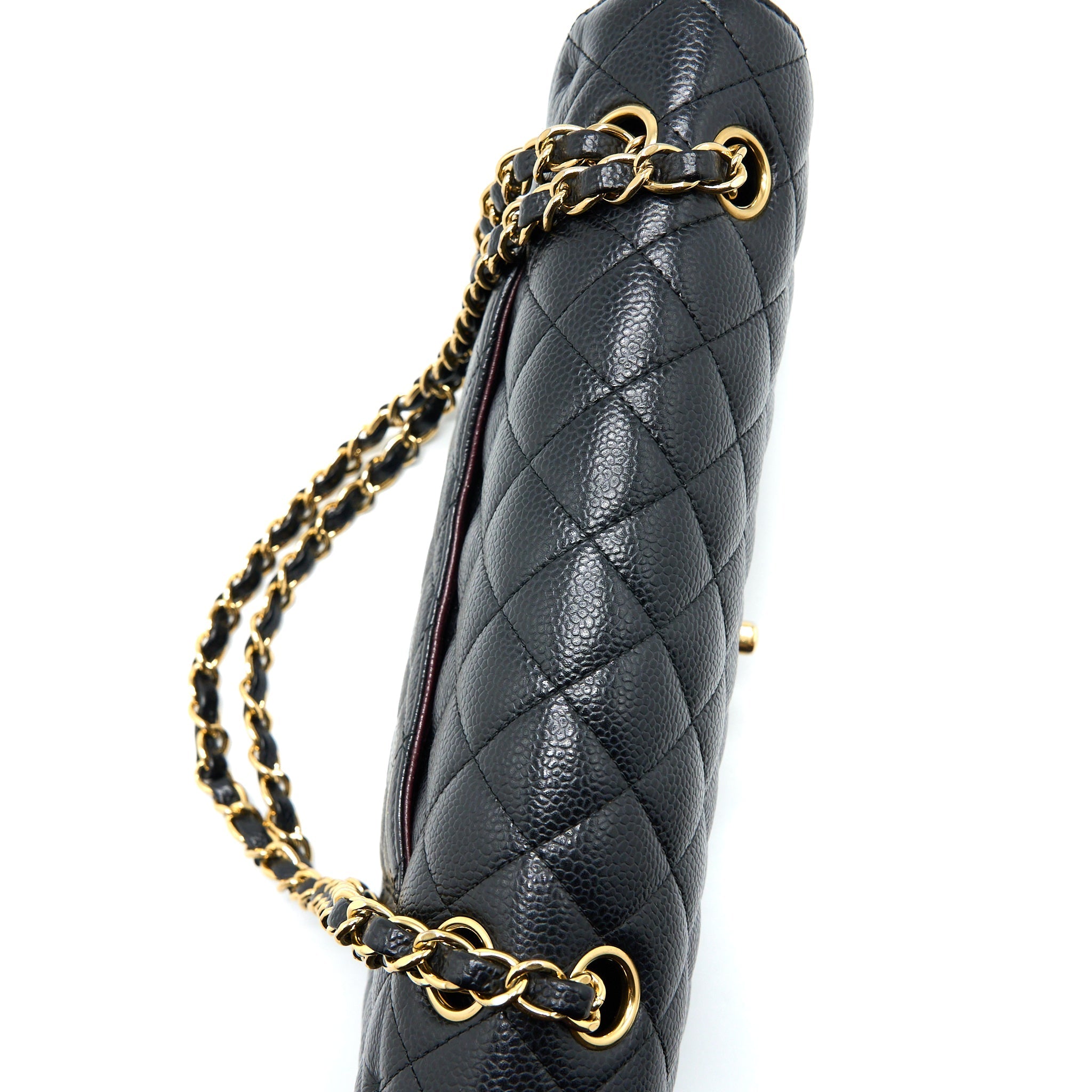 CHANEL MEDIUM CLASSIC DOUBLE FLAP BAG CAVIAR BLACK GHW