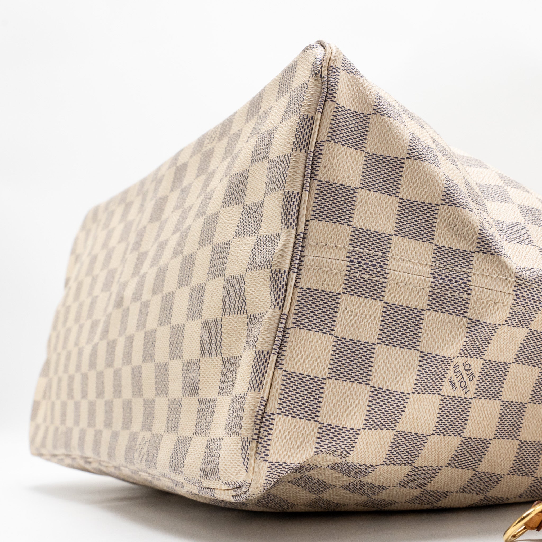 LOUIS VUITTON NEVERFULL GM DAMIER AZUR CANVAS GHW