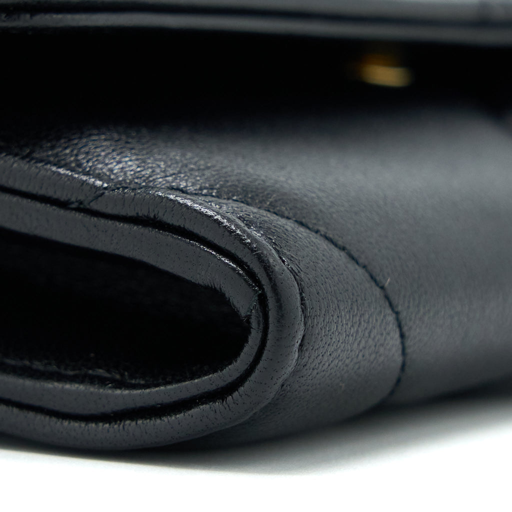 CHANEL 19 FLAP WALLET LAMBSKIN BLACK GHW