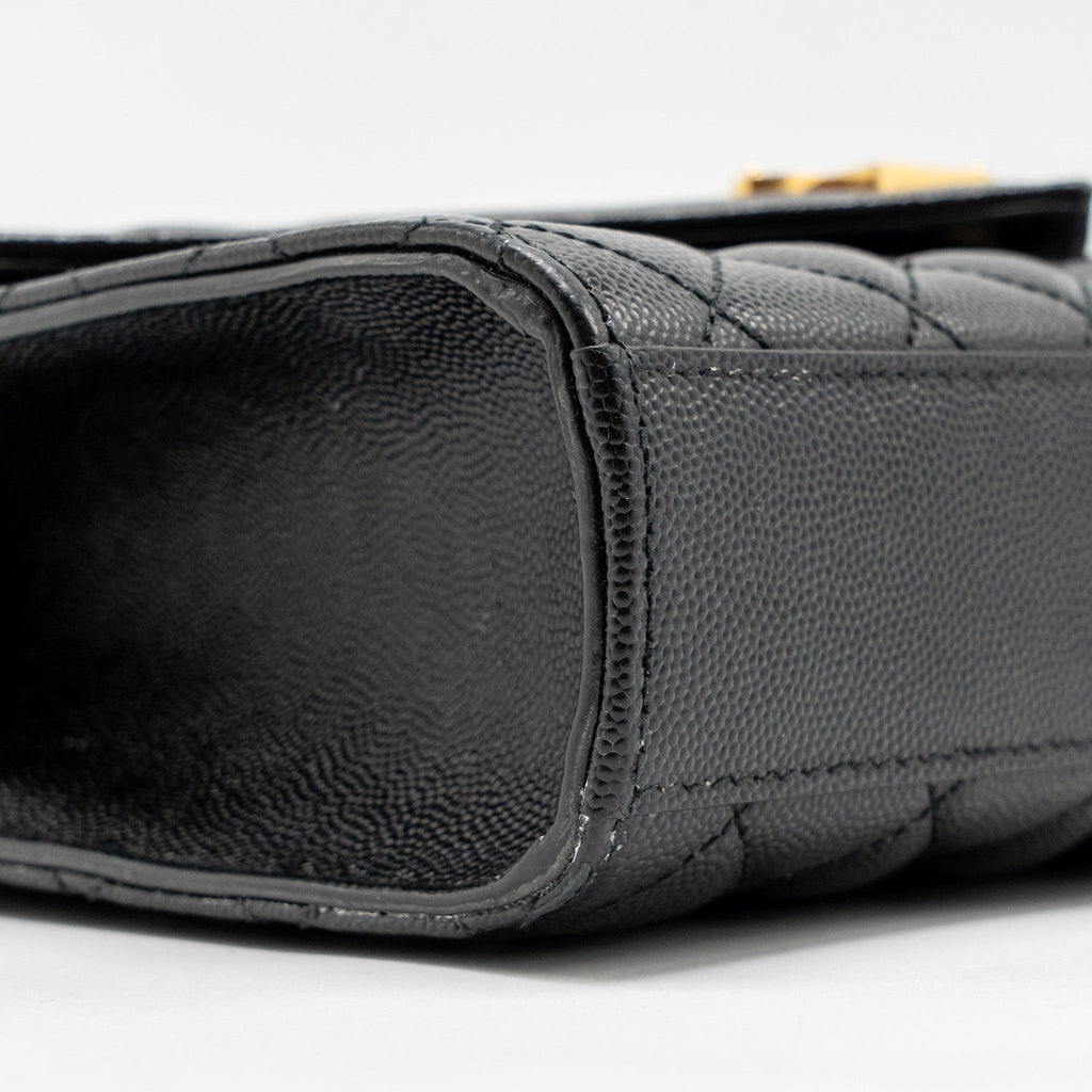 SAINT LAURENT/YSL MEDIUM ENVELOPE BAG CALFSKIN BLACK GHW