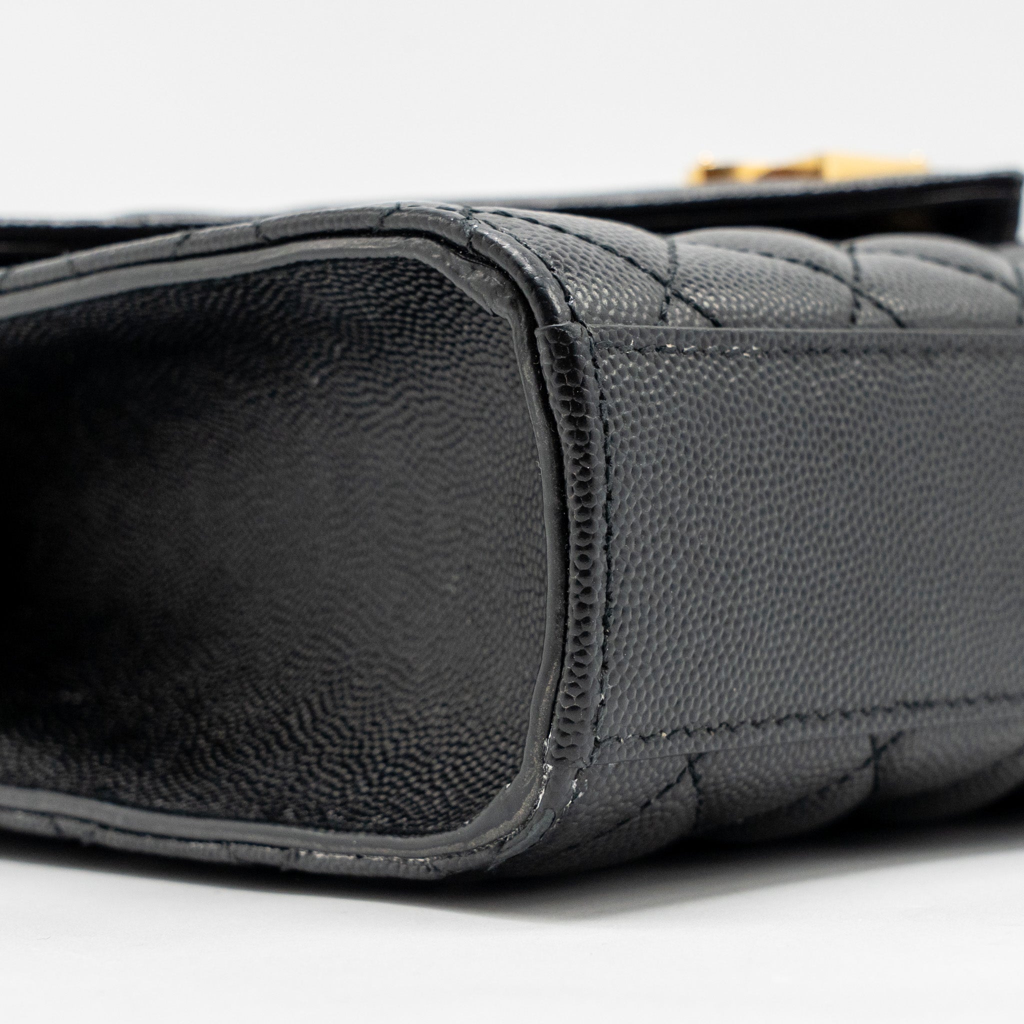 SAINT LAURENT/YSL MEDIUM ENVELOPE BAG CALFSKIN BLACK GHW