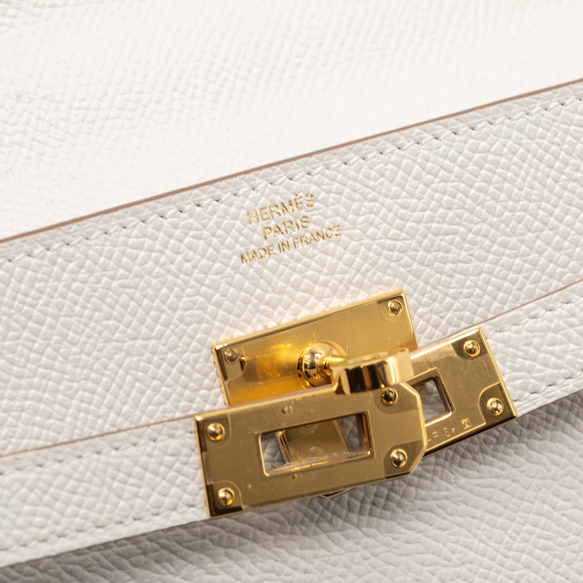HERMES CLASSIC KELLY TO GO EPSOM GRIS PALE GHW