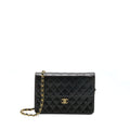 CHANEL VINTAGE FLAP BAG LAMBSKIN BLACK GHW