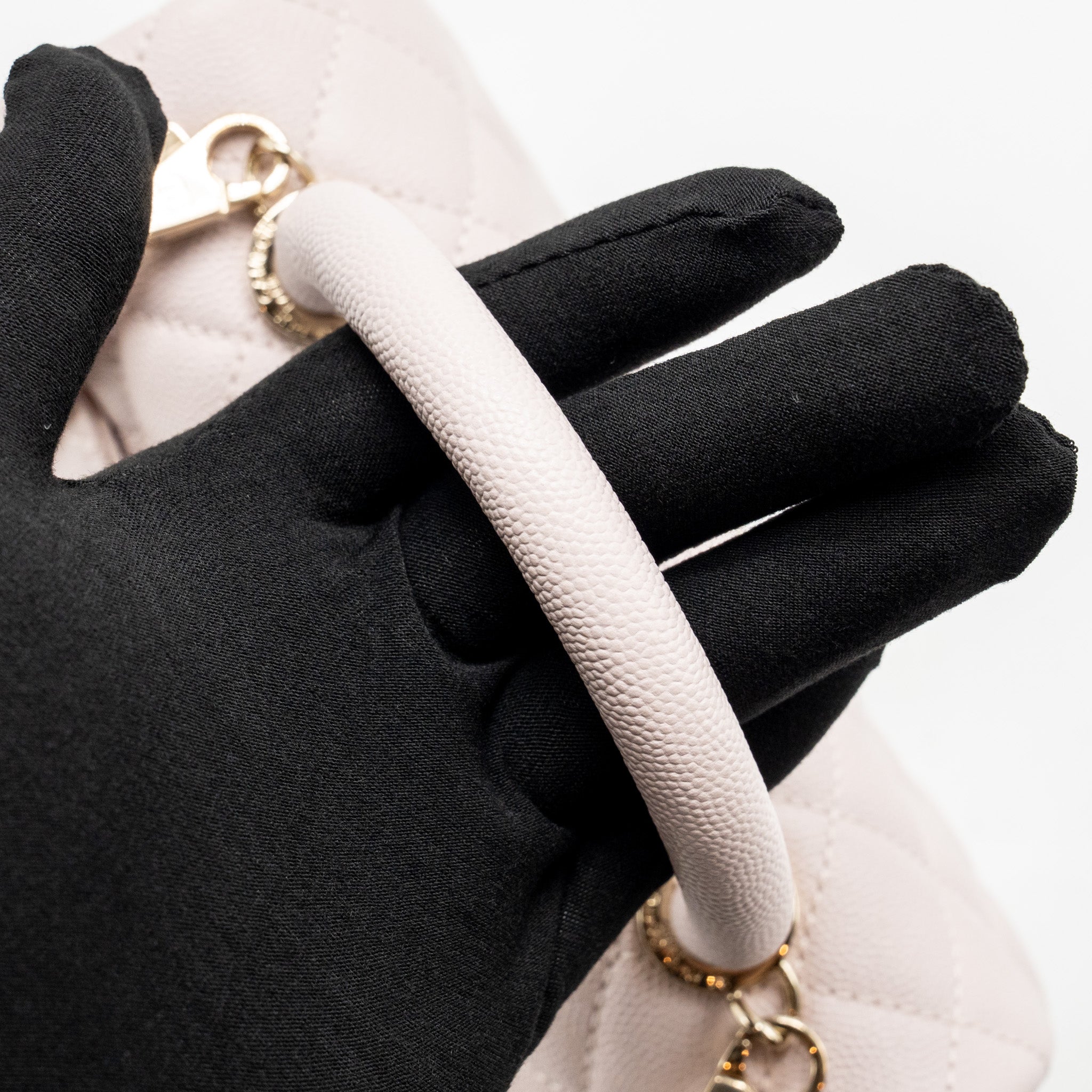 CHANEL SMALL COCO HANDLE CAVIAR LIGHT PINK LGHW