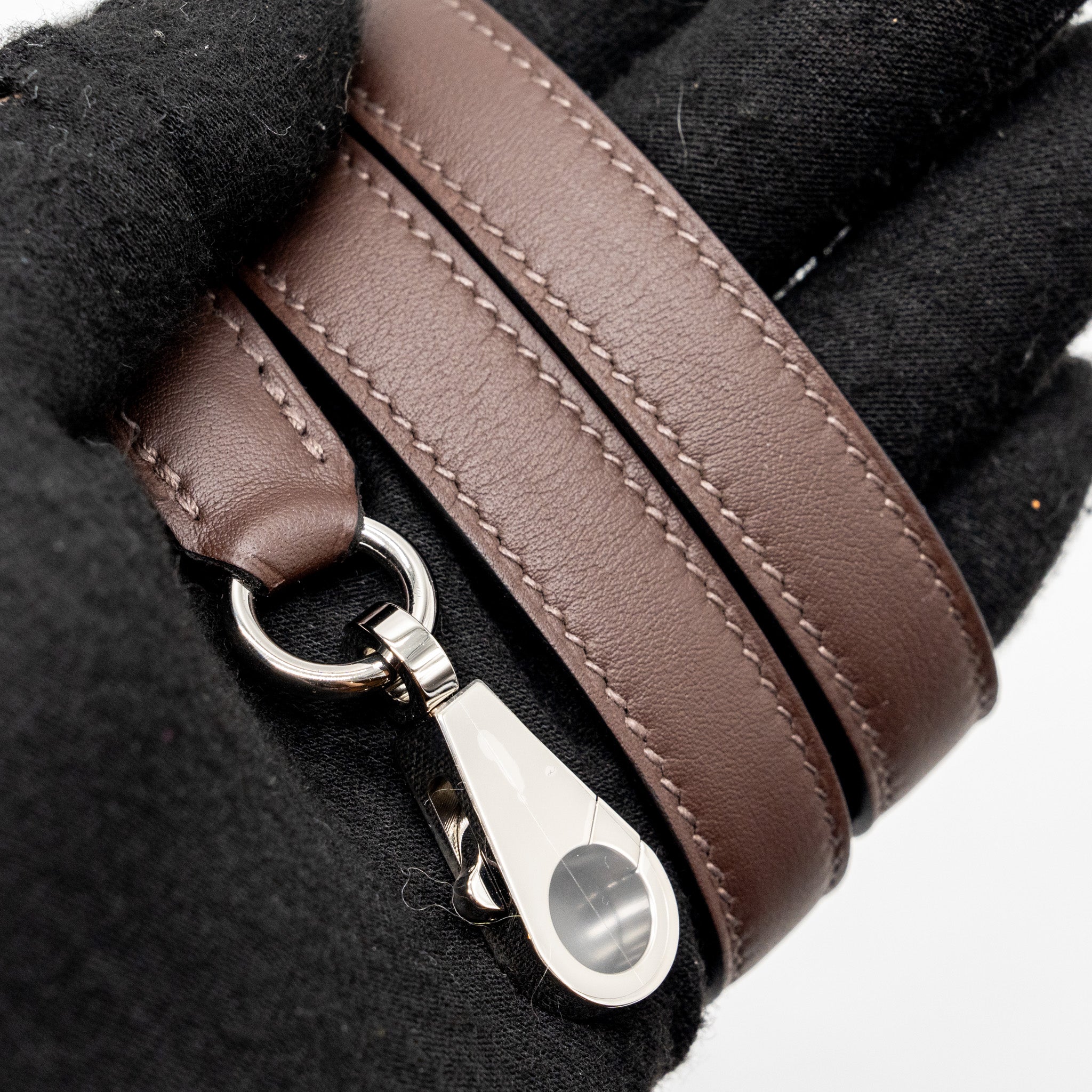 HERMES KELLY 25 CANVAS/SWIFT MOKA SHW