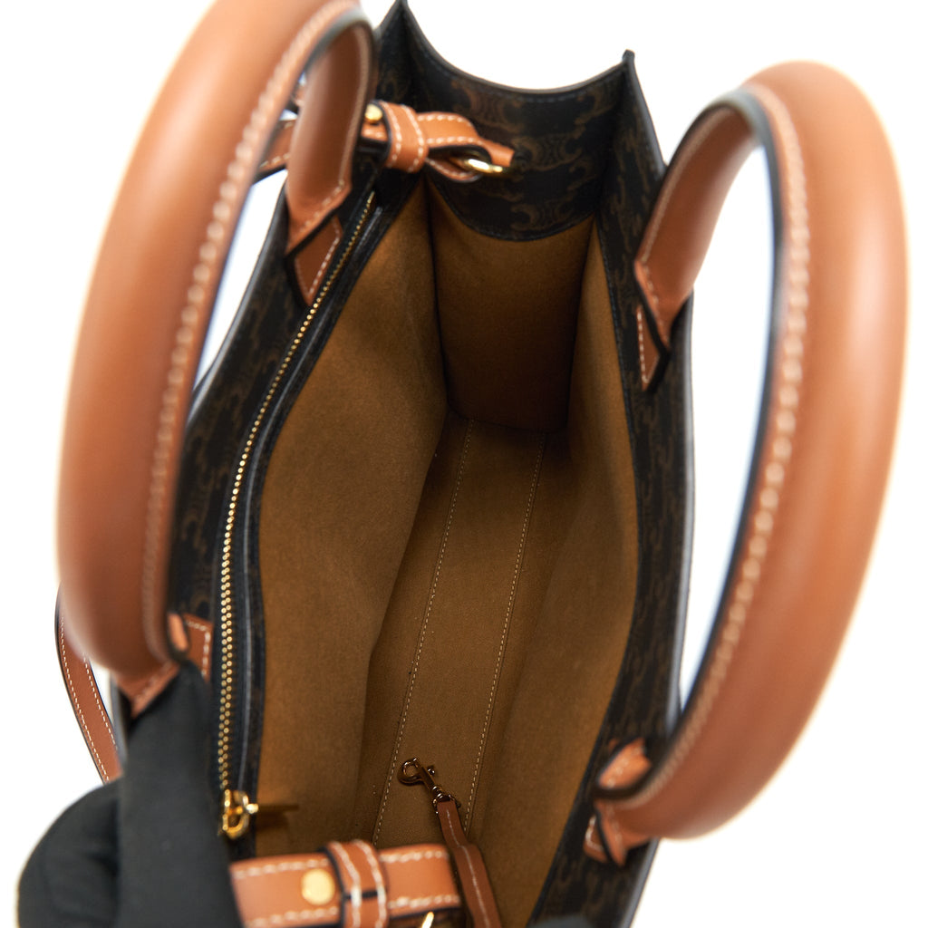 CELINE SMALL VERTICAL CABAS IN TRIOMPHE CANVAS
