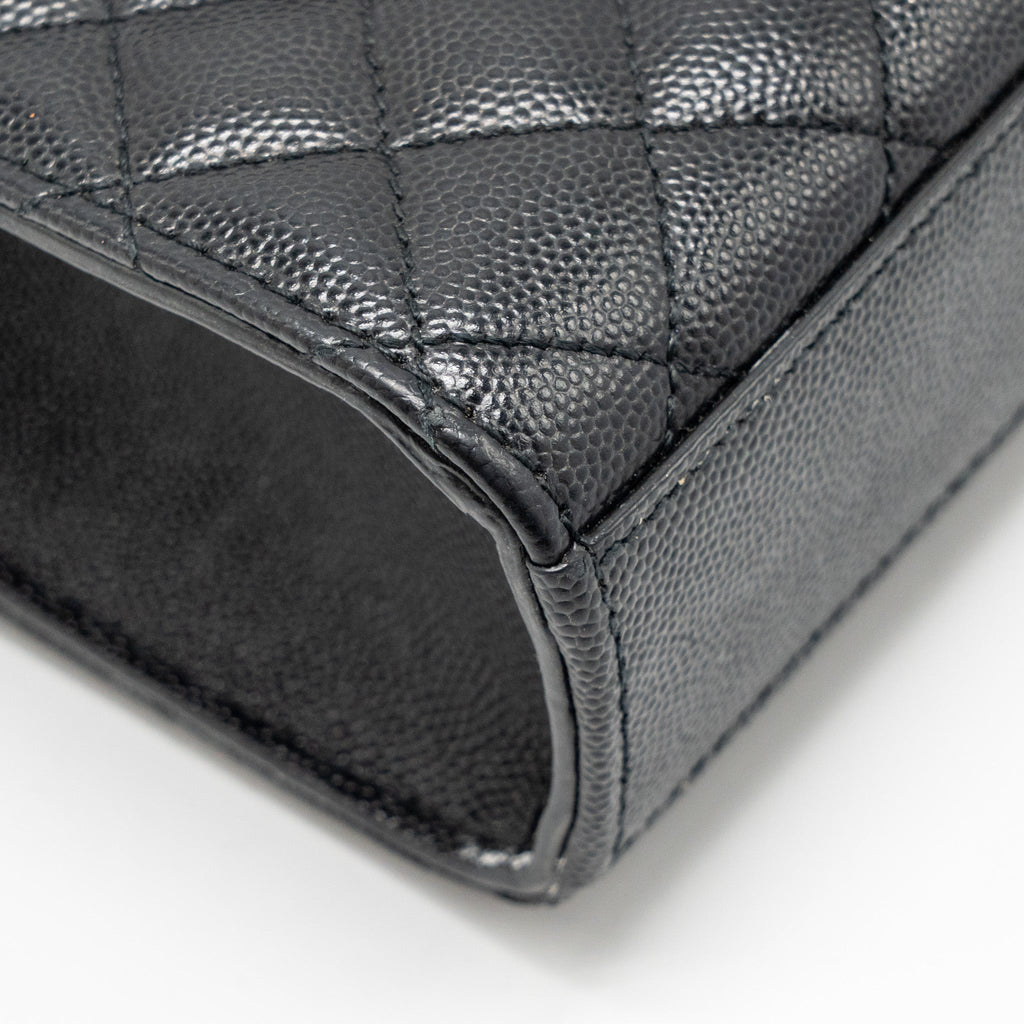 SAINT LAURENT/YSL MEDIUM ENVELOPE BAG CALFSKIN BLACK GHW