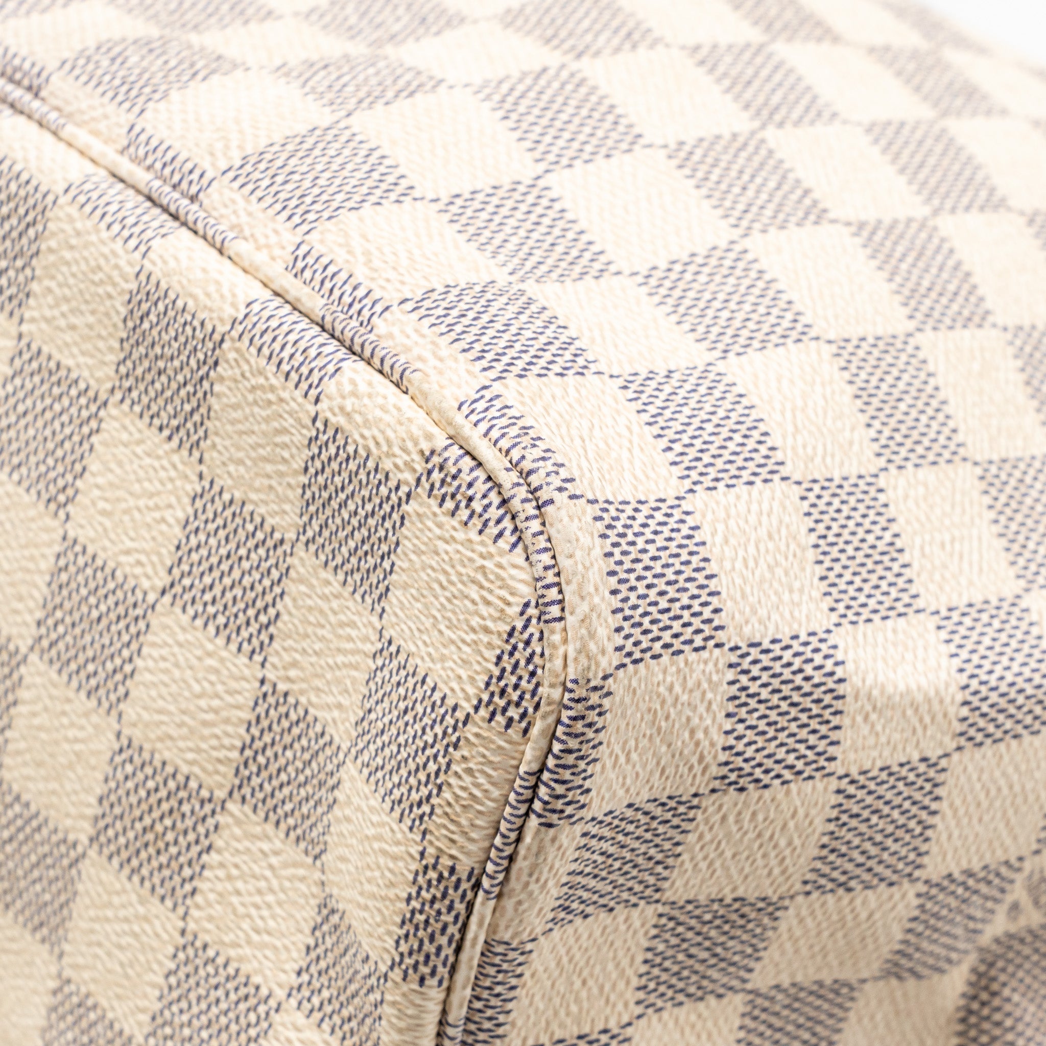 LOUIS VUITTON NEVERFULL GM DAMIER AZUR CANVAS GHW
