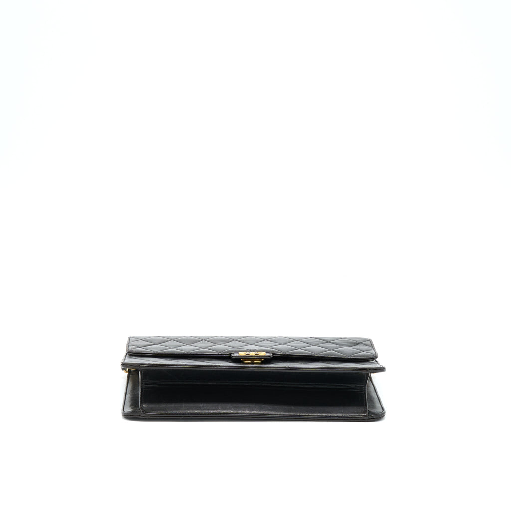 CHANEL VINTAGE FLAP BAG LAMBSKIN BLACK GHW