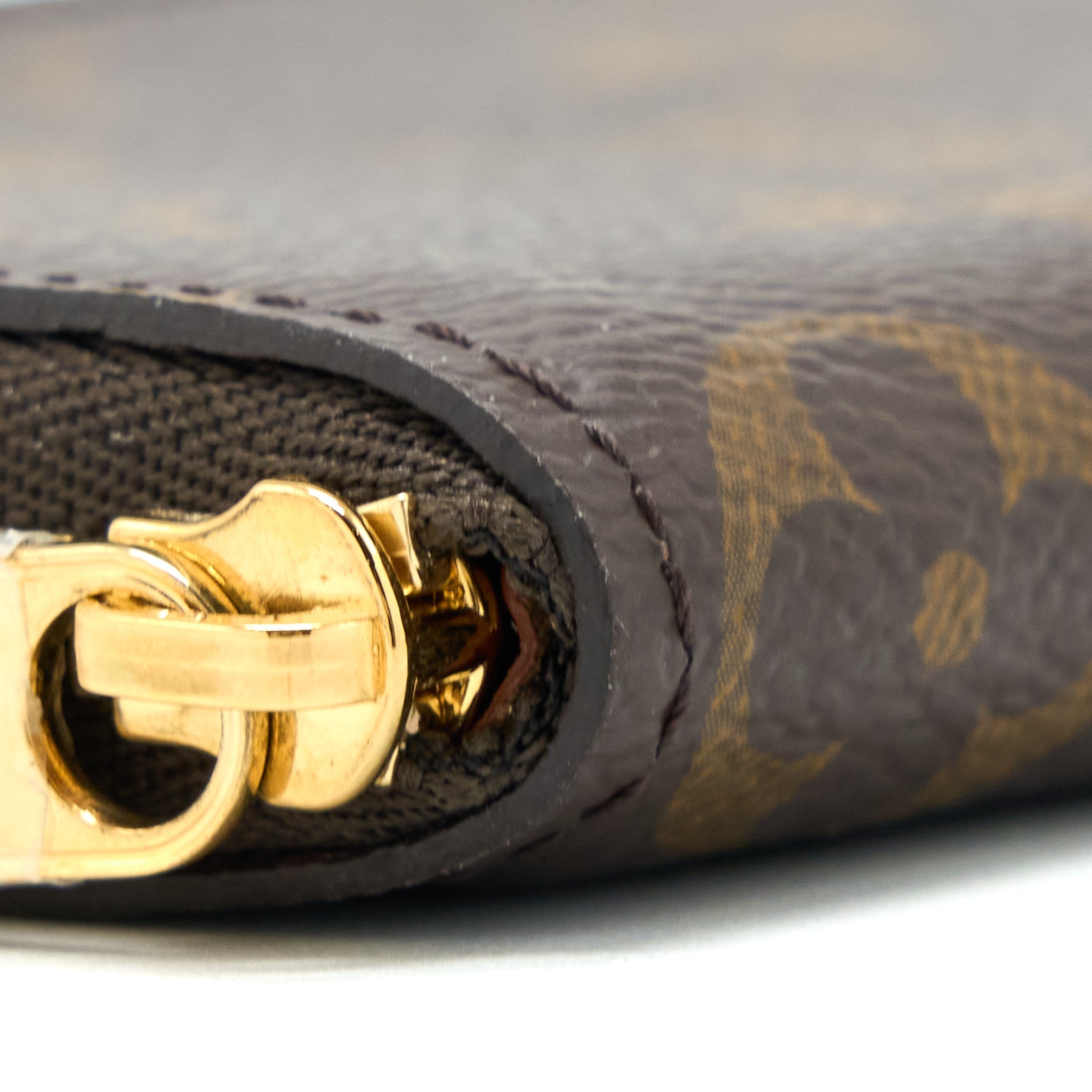 LOUIS VUITTON SMALL ZIP CARDHOLDER MONOGRAM CANVAS GHW