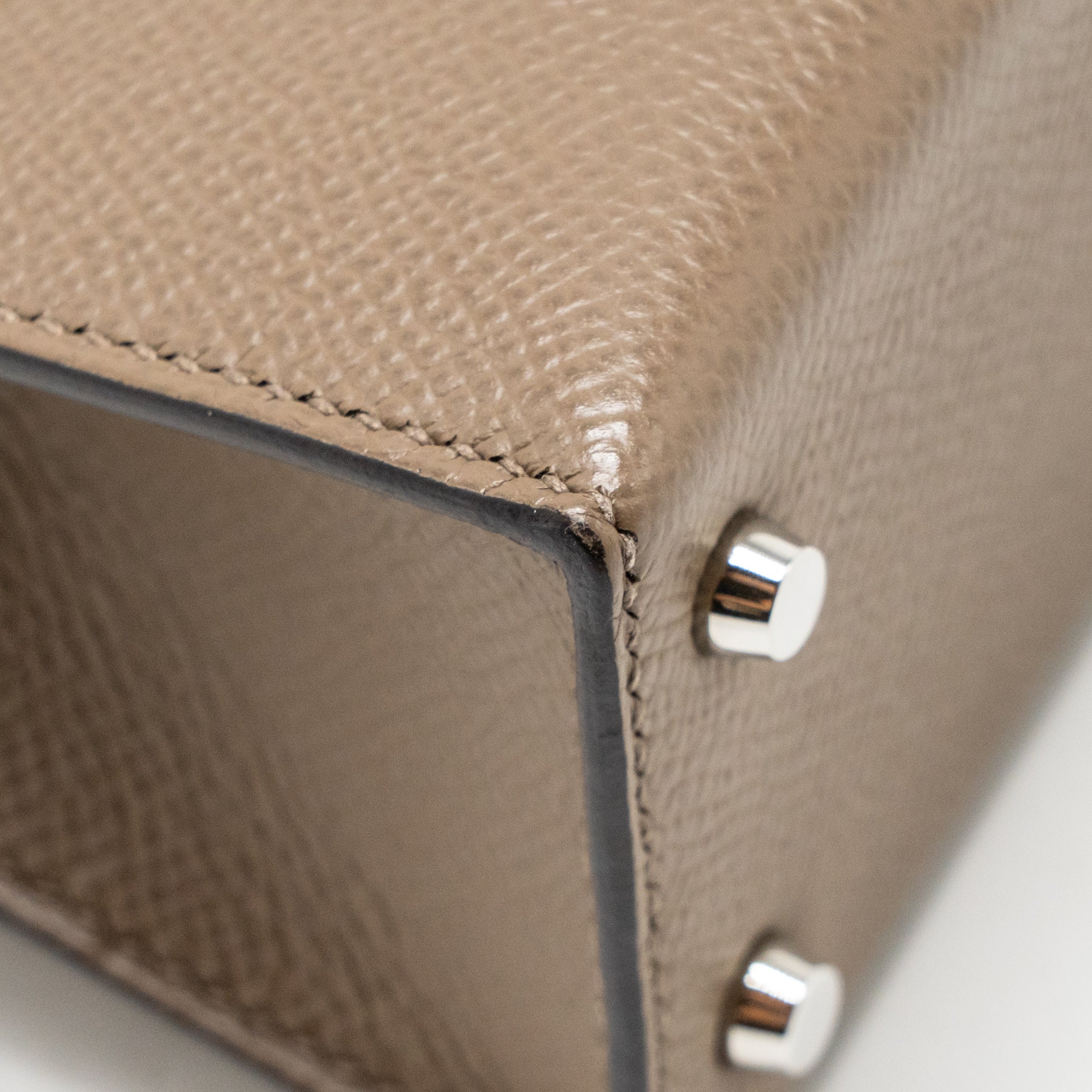 HERMES MINI KELLY II EPSOM ETOUPE/ ALEZAN/ BISCUIT SHW