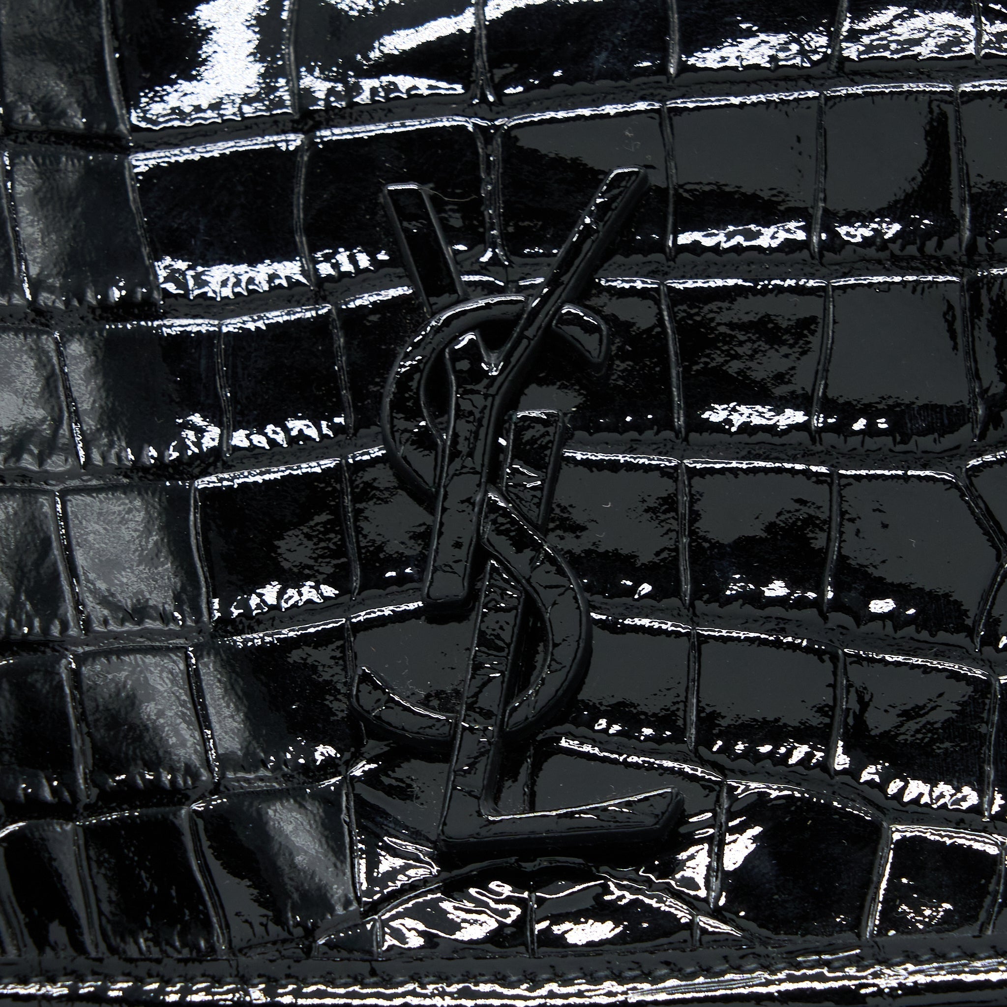 SAINT LAURENT MEDIUM NIKI CHAIN BAG PATENT BLACK SHW