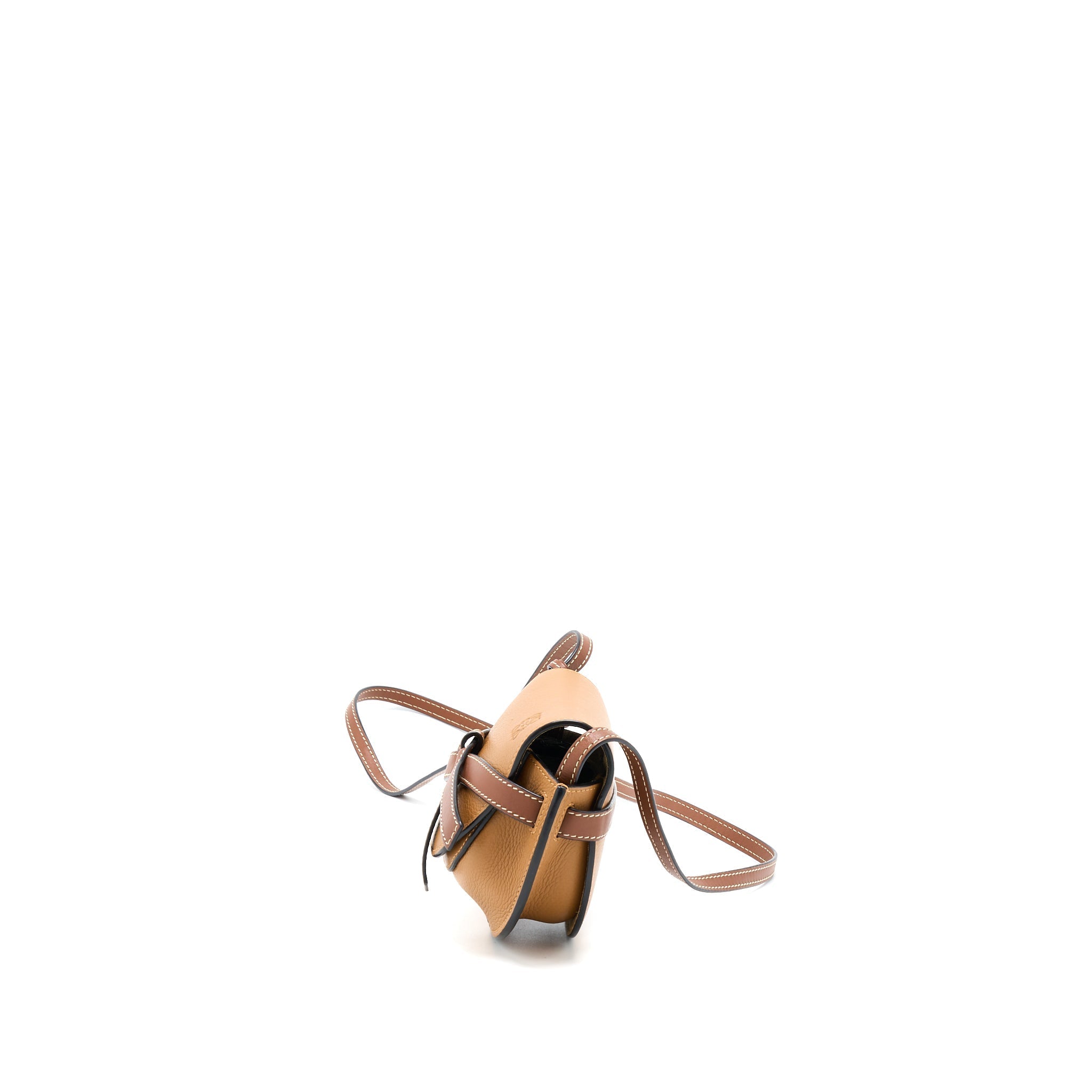 LOEWE MINI GATE CALFSKIN CARAMEL/PECAN GHW
