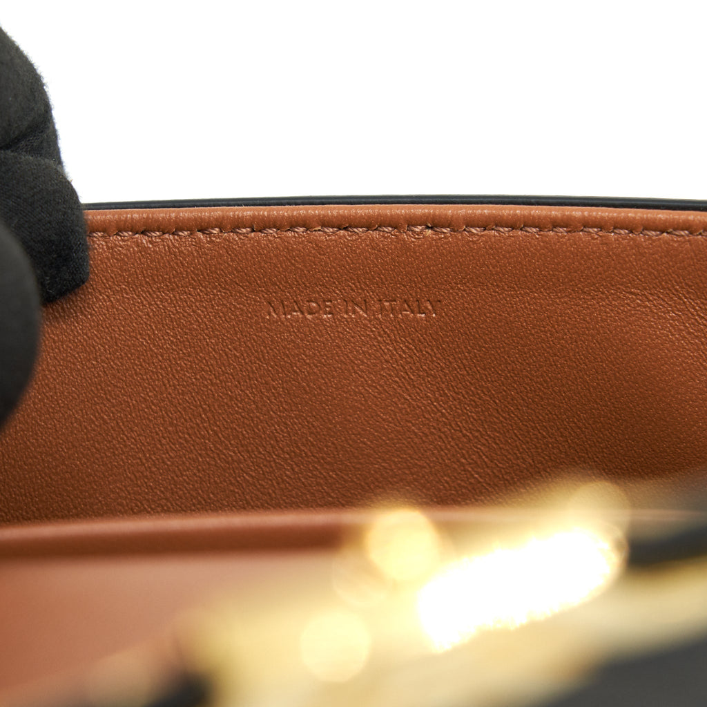 CELINE TRIOMPHE SHOULDER BAG IN TRIOMPHE CANVAS AND CALFSKIN