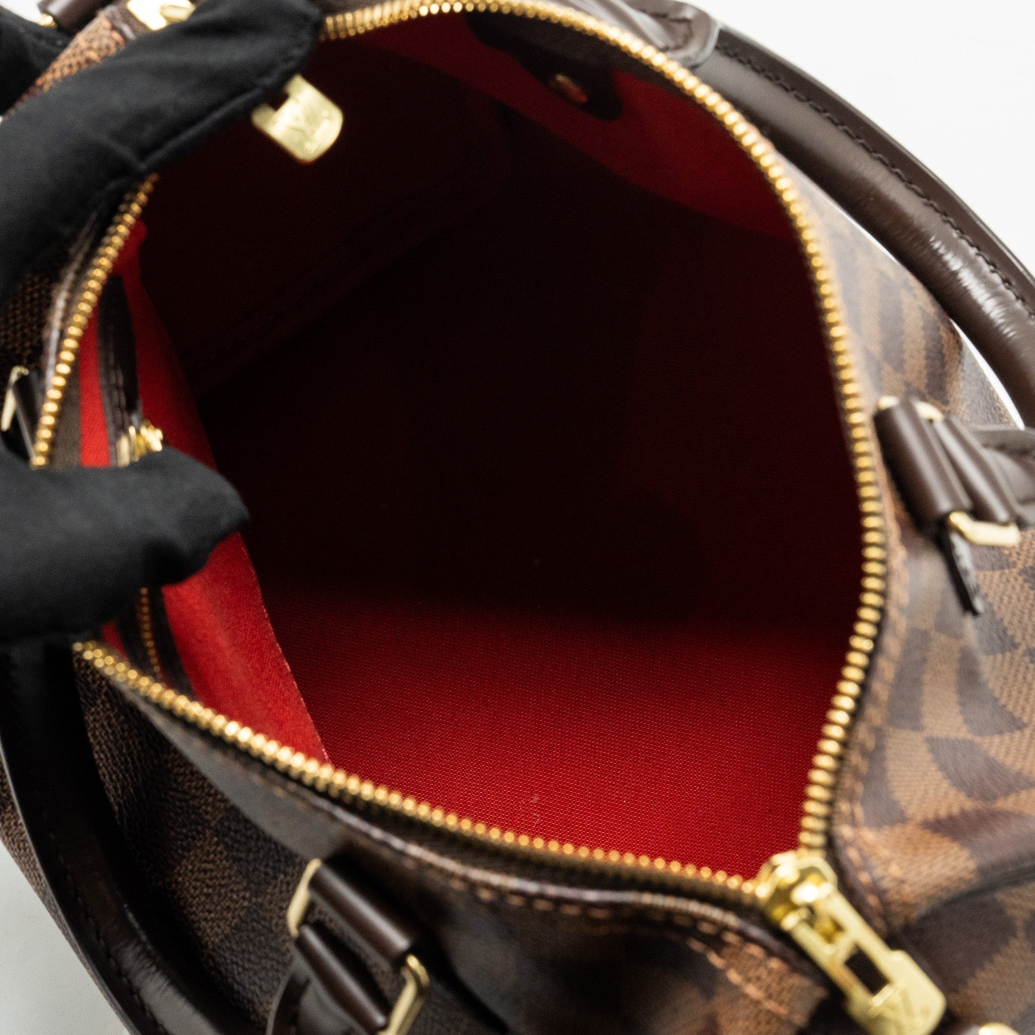 LOUIS VUITTON SPEEDY BANDOULIERE 25 DAMIER EBENE CANVAS GHW