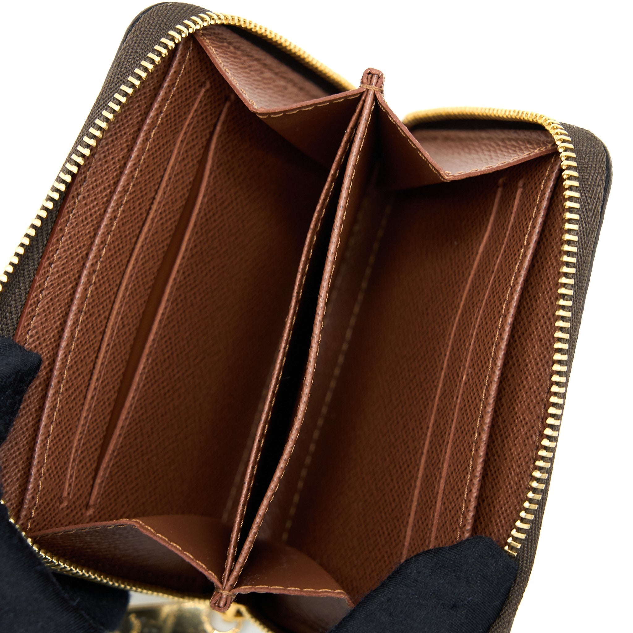 LOUIS VUITTON SMALL ZIP CARDHOLDER MONOGRAM CANVAS GHW