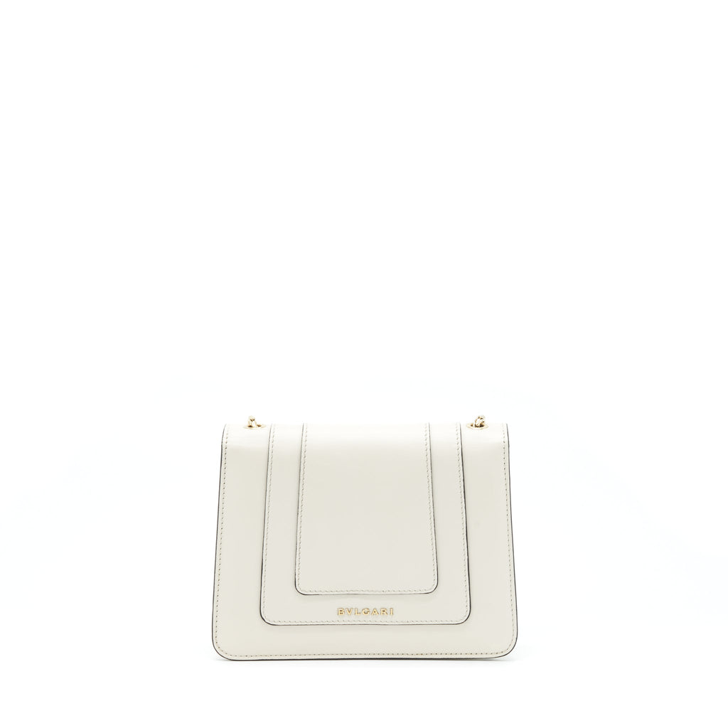 BVALGARI SERPENTI FOREVER CROSSBODY BAG CALFSKIN WHITE LGHW