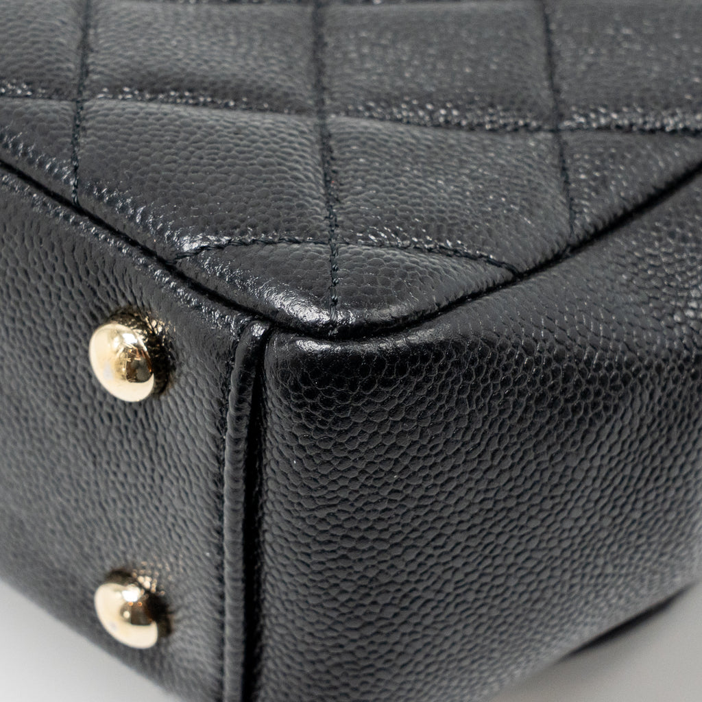 CHANEL SMALL BUSINESS AFFINITY CAVIAR BLACK LGHW