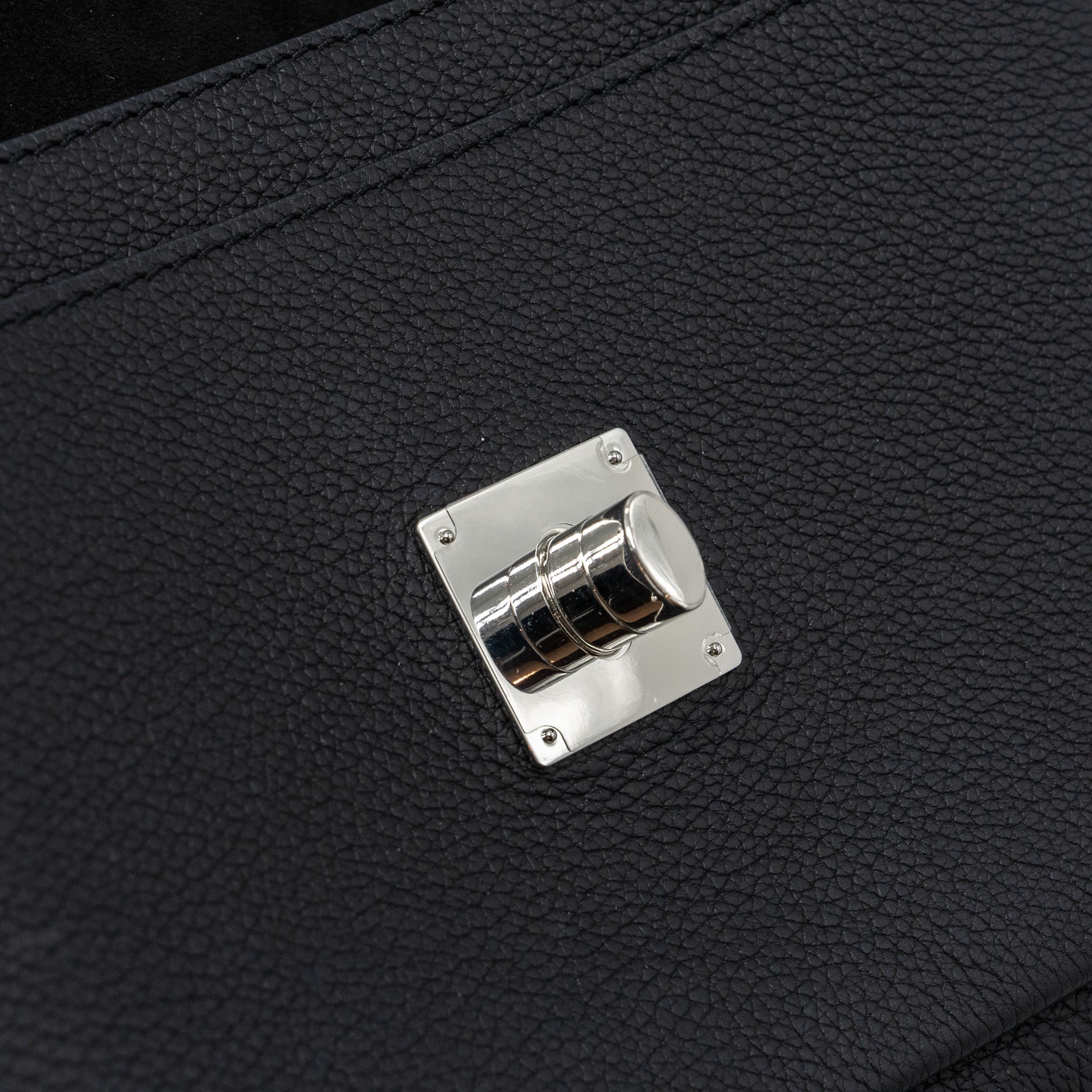 LOUIS VUITTON MYLOCKME SATCHEL CHAIN BAG CALFSKIN BLACK SHW