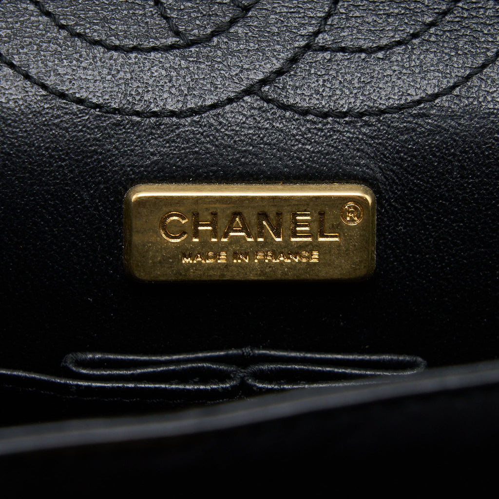 CHANEL MINI 2.55 REISSUE FLAP BAG LUCKY CHARMS CASINO LIMITED AGED CALFSKIN BRUSHED GHW