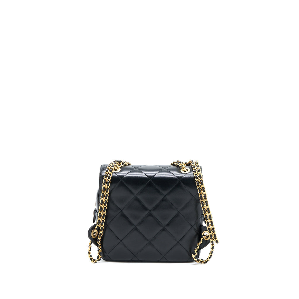 CHANEL 23P ADO BACKPACK LAMBSKIN BLACK GHW (MICROCHIP)