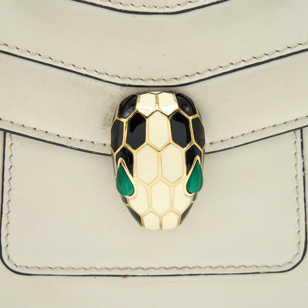 BVLGARI SERPENTI FOREVER CROSSBODY BAG WHITE LGHW