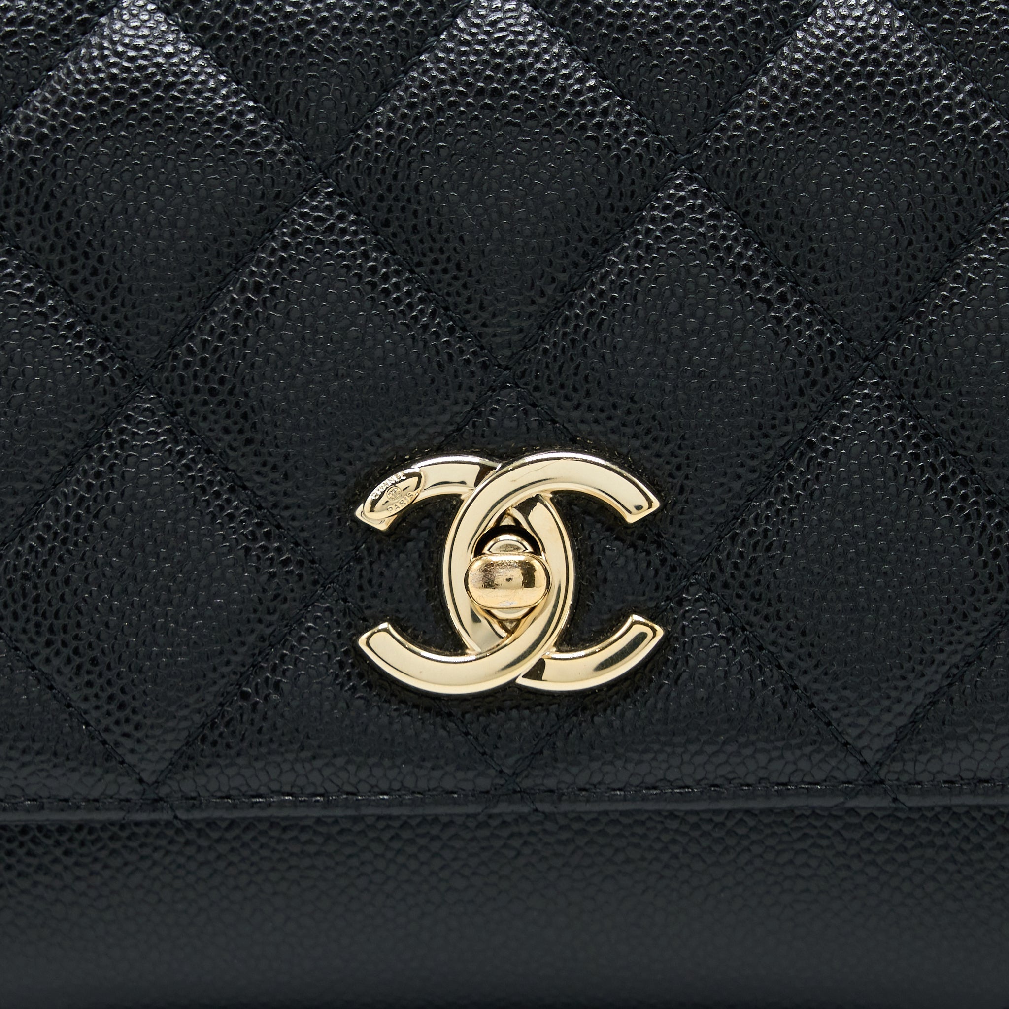 CHANEL SMALL BUSINESS AFFINITY CAVIAR BLACK LGHW (MICROCHIP)