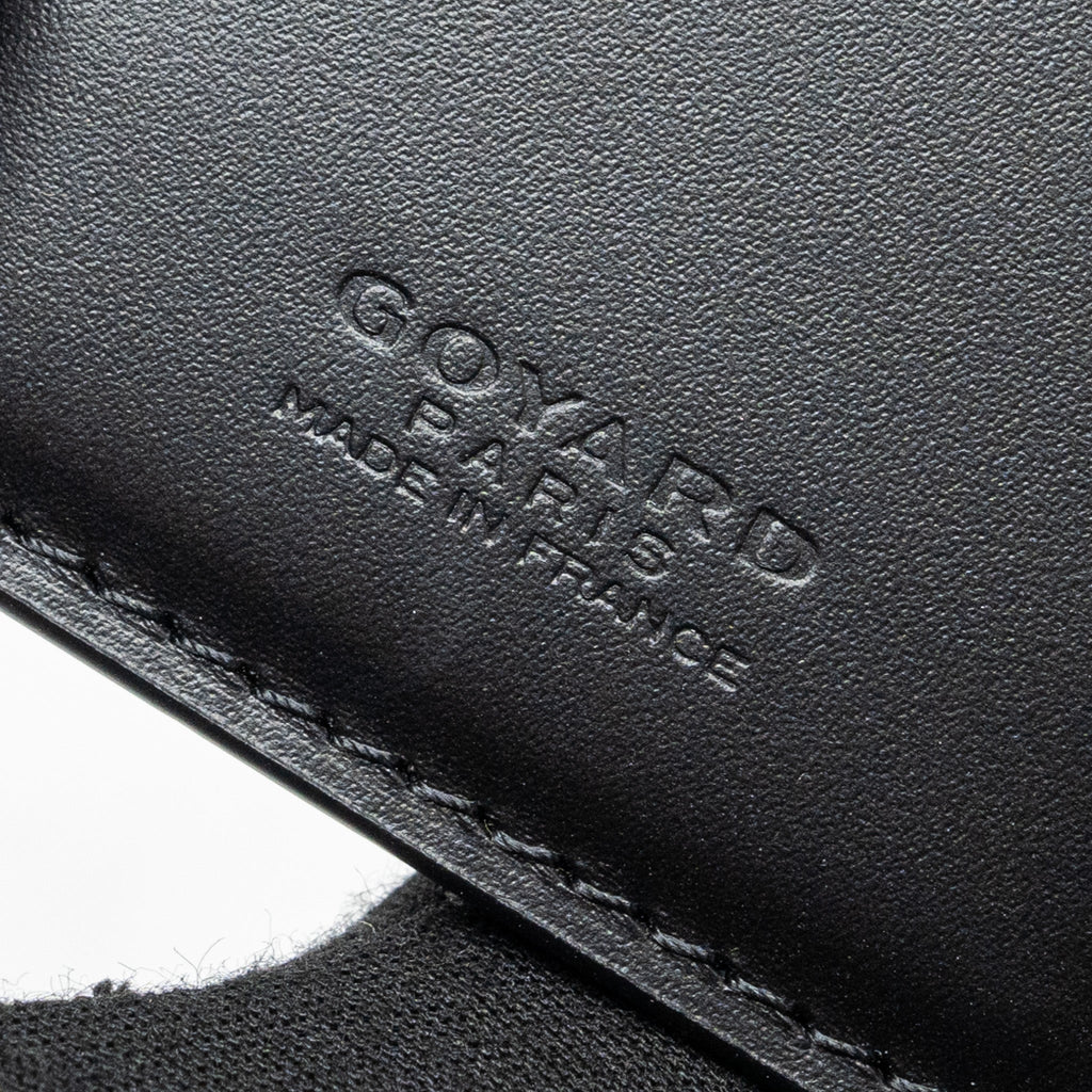 GOYARD SAINT-PIERRE CARD WALLET GOYARDINE CANVAS/CALFSKIN BLACK
