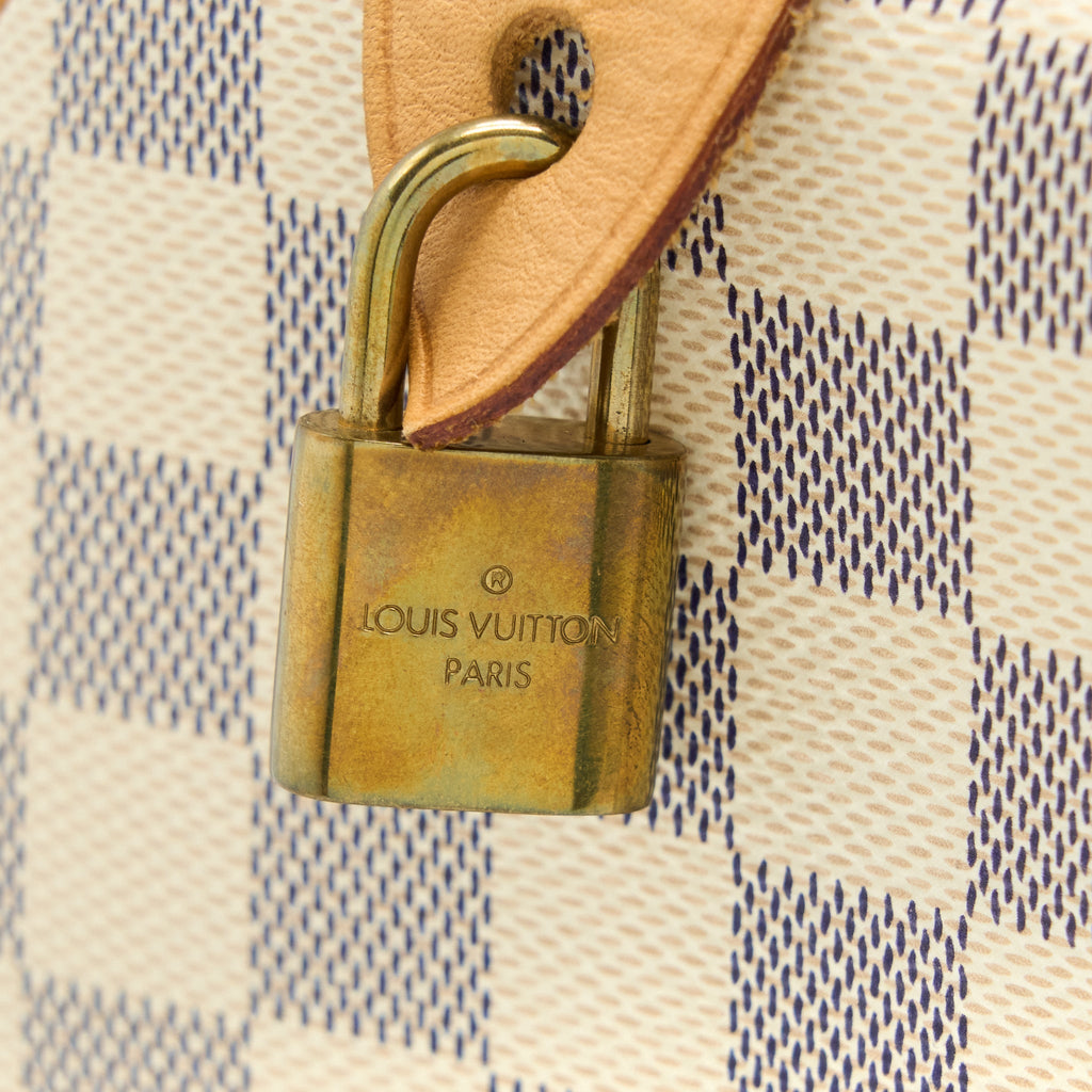 LOUIS VUITTON SPEEDY 30 DAMIER AZUR CANVAS GHW