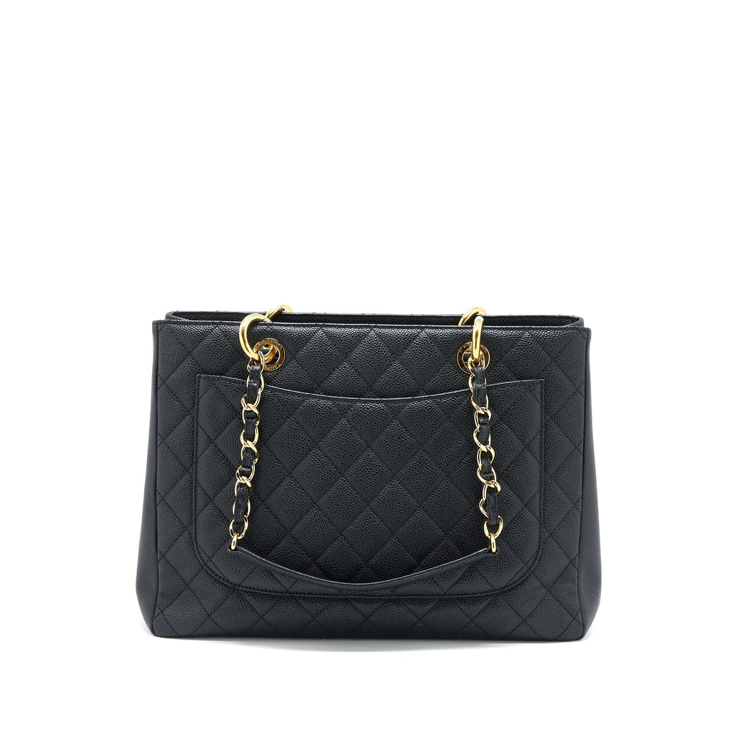 CHANEL GRAND SHOPPING TOTE BAG CAVIAR BLACK GHW
