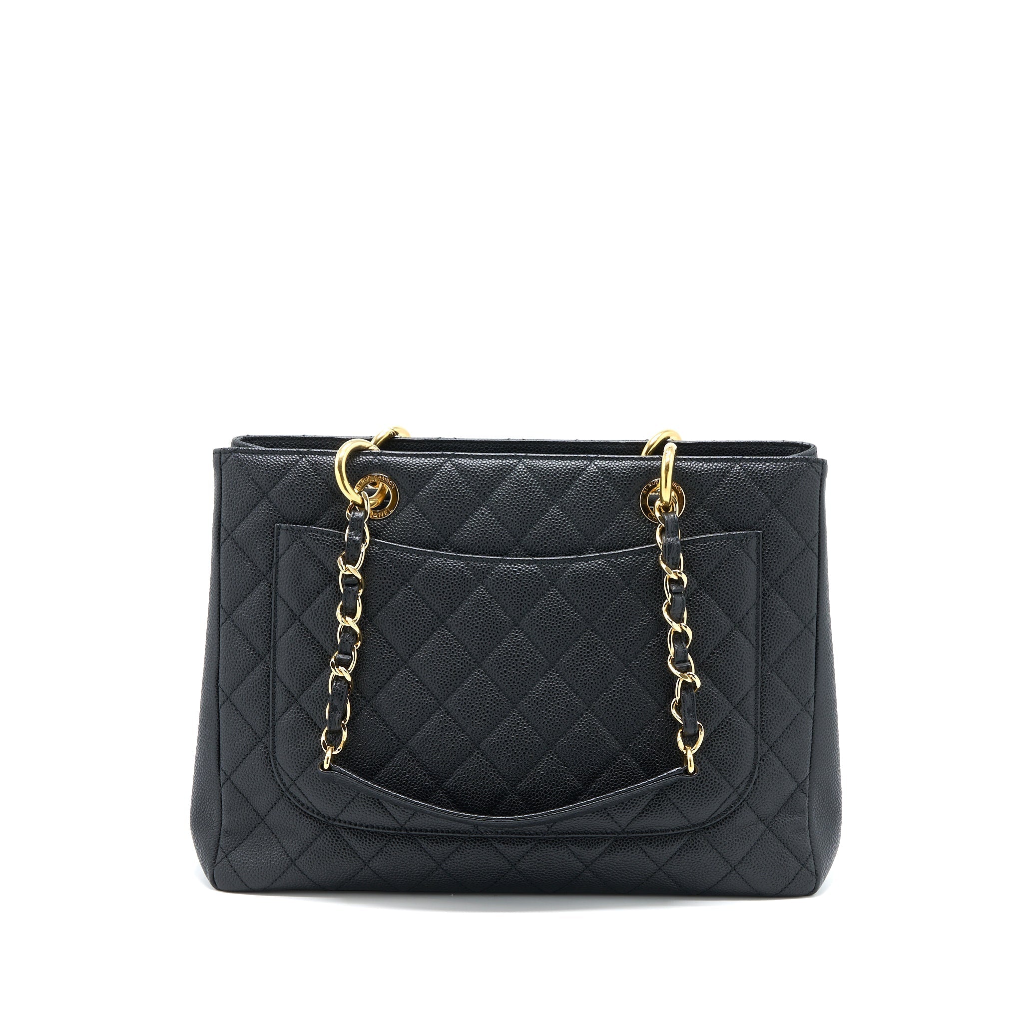 CHANEL GRAND SHOPPING TOTE BAG CAVIAR BLACK GHW