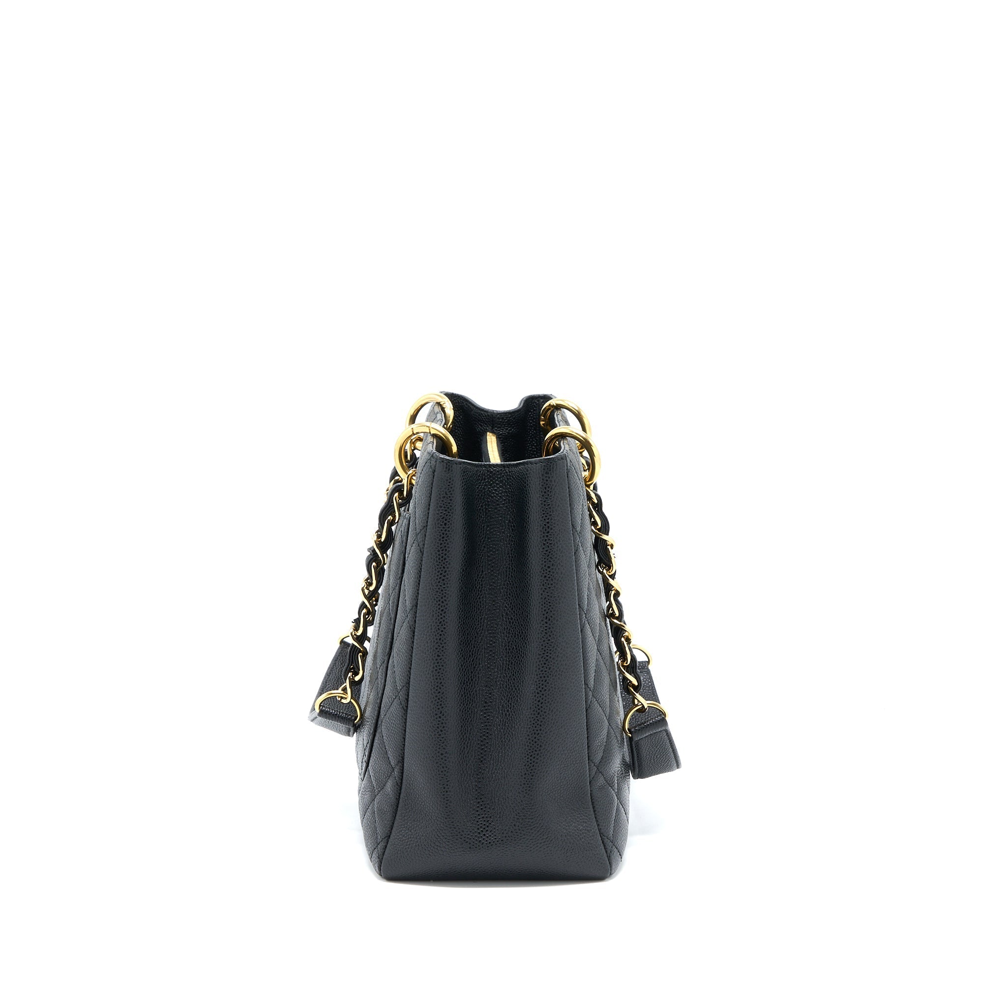 CHANEL GRAND SHOPPING TOTE BAG CAVIAR BLACK GHW
