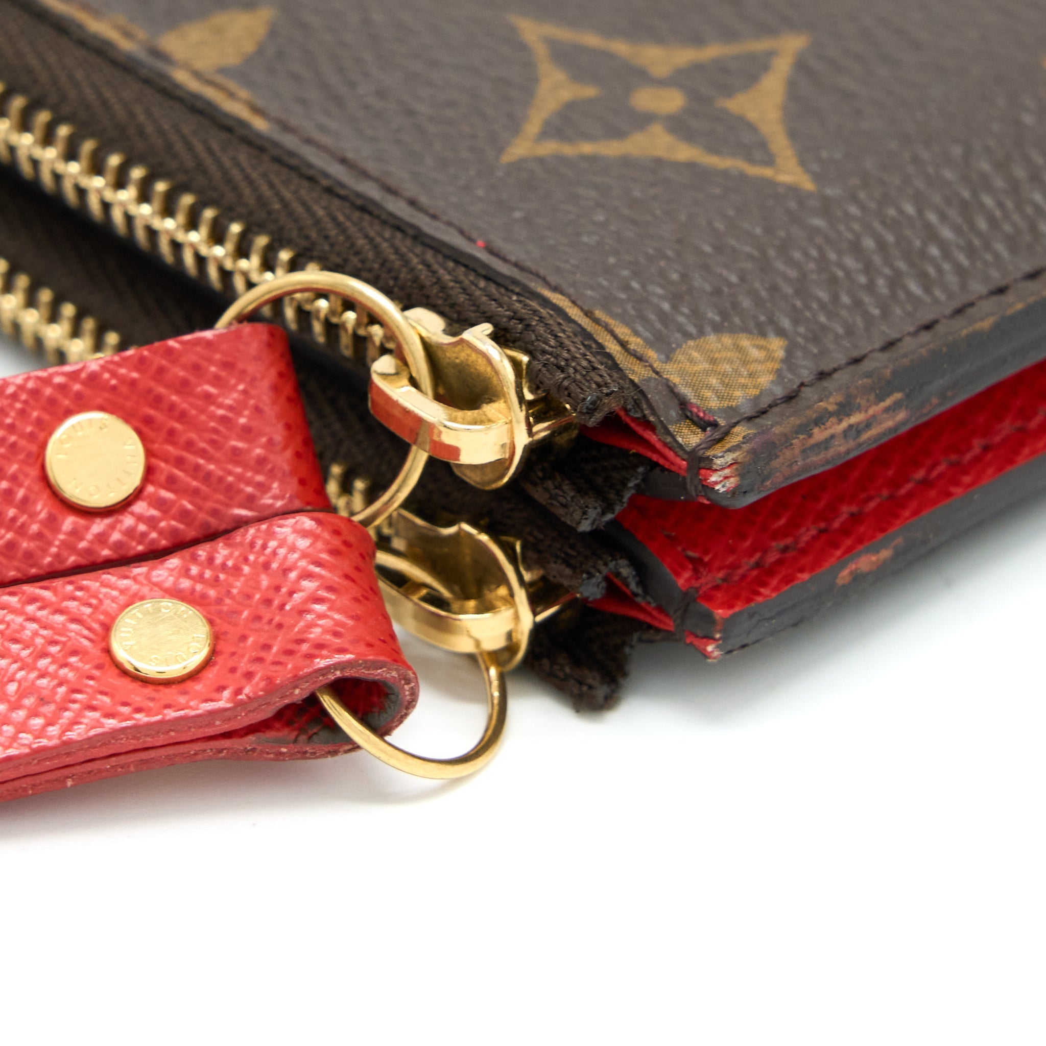 LOUIS VUITTON DOUBLE ZIPPER WALLET MONOGRAM CANVAS GHW