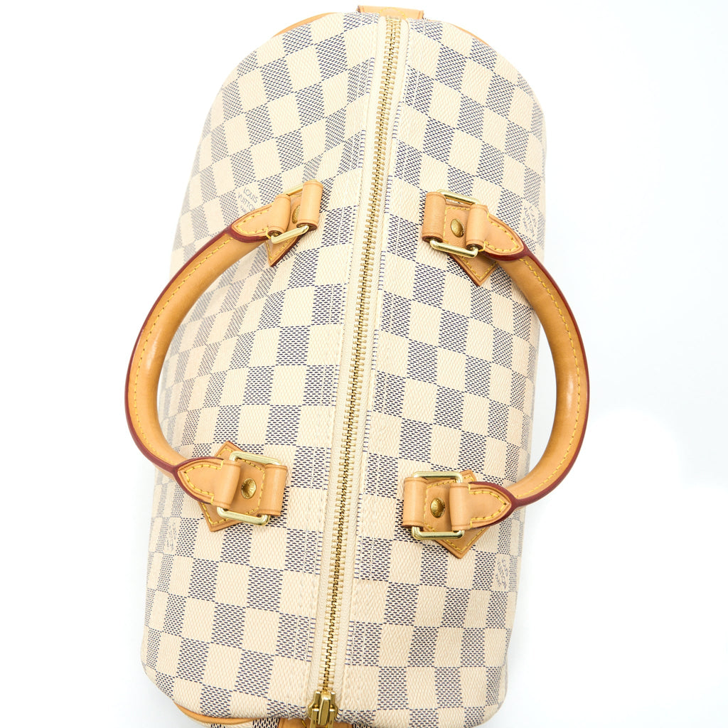 LOUIS VUITTON SPEEDY 30 DAMIER AZUR CANVAS GHW