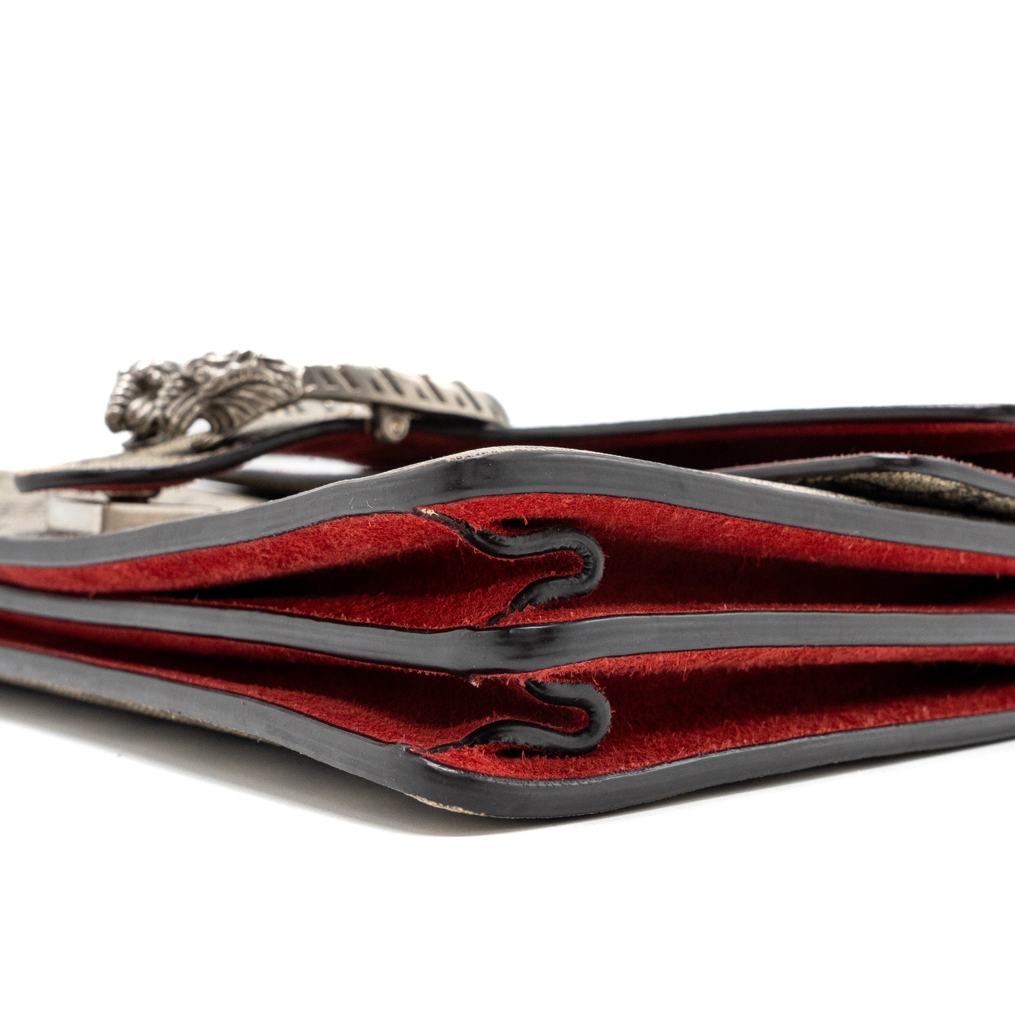 GUCCI SMALL DIONYSUS GG SHOULDER BAG GG SUPREME CANVAS/ RED SHW