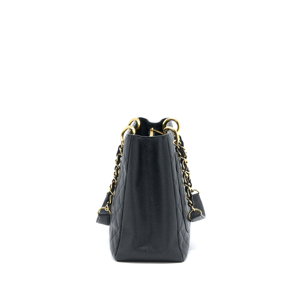 CHANEL GRAND SHOPPING TOTE BAG CAVIAR BLACK GHW