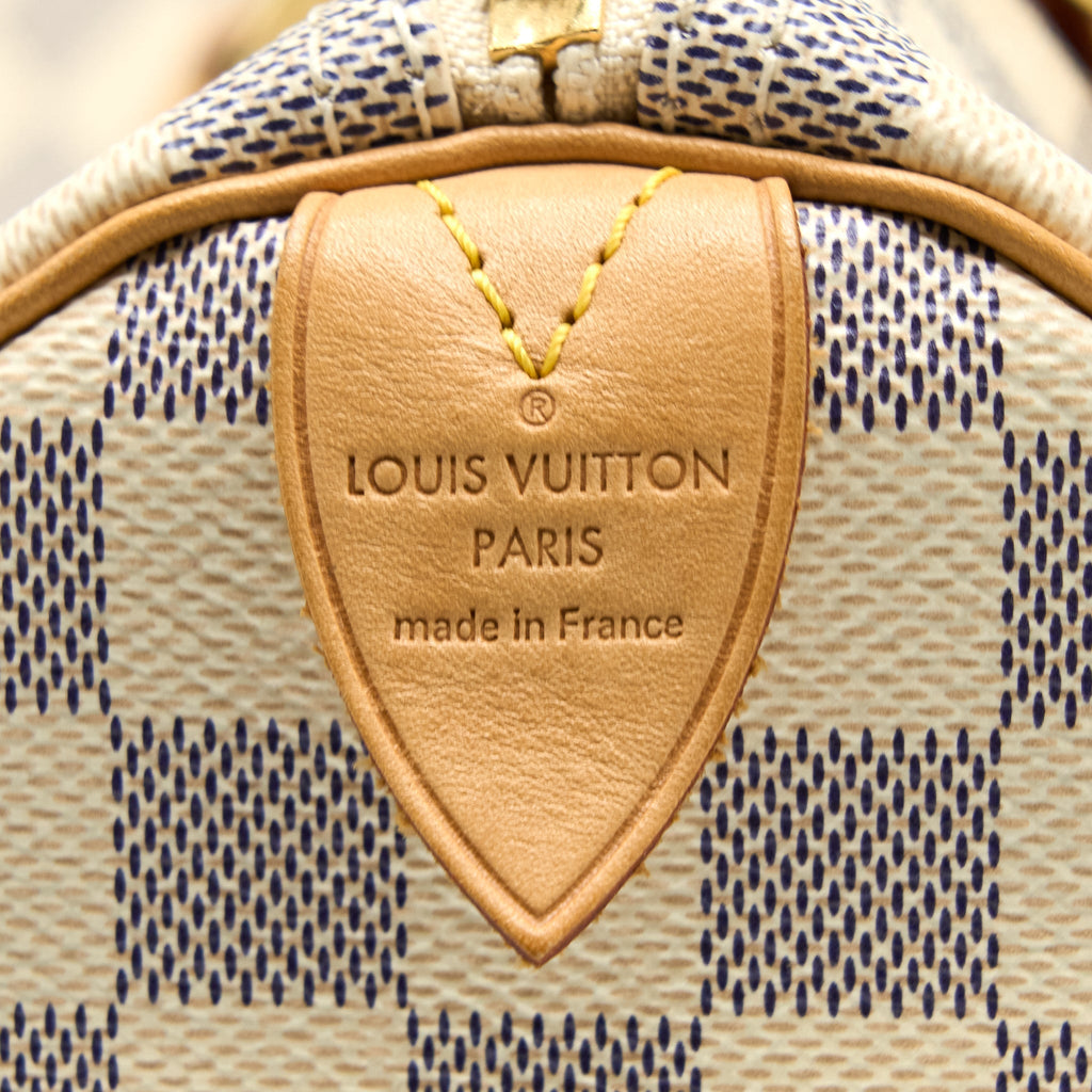 LOUIS VUITTON SPEEDY 30 DAMIER AZUR CANVAS GHW