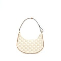 CELINE AVA BAG IN TRIOMPHE CANVAS/CALFSKIN WHITE GHW