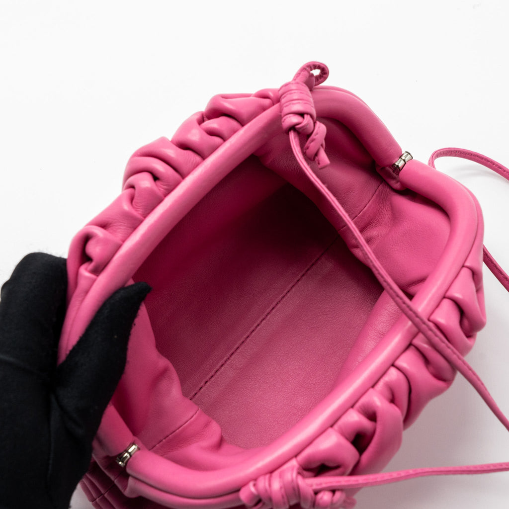 BOTTEGA VENETA MINI POUCH CALFSKIN PINK SHW