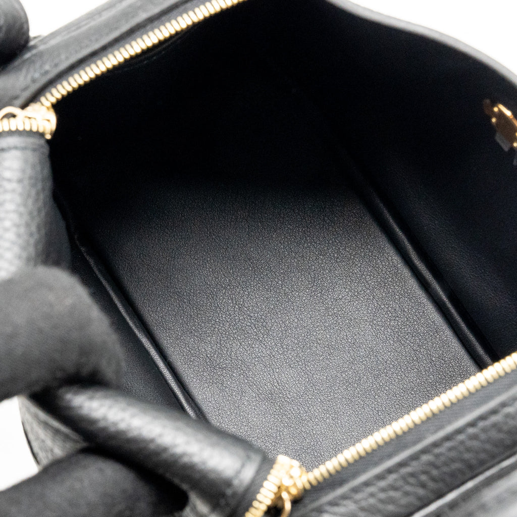 HERMES MINI LINDY CLEMENCE BLACK GHW