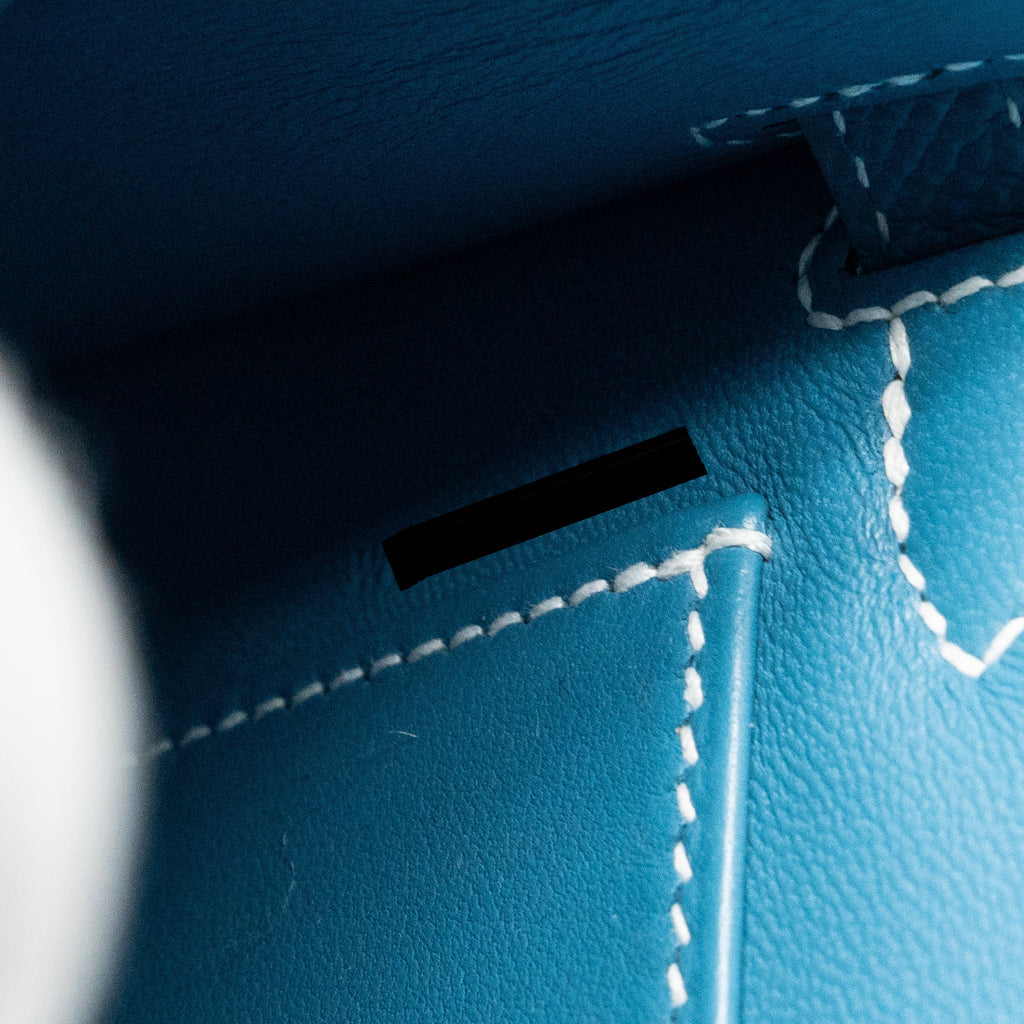 HERMES MINI KELLY II EPSOM NEW BLUE JEAN SHW