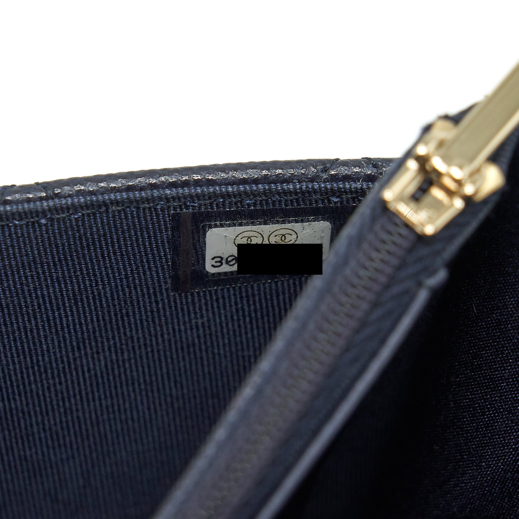 CHANEL CLASSIC WALLET ON CHAIN CAVIAR NAVY BLUE LGHW