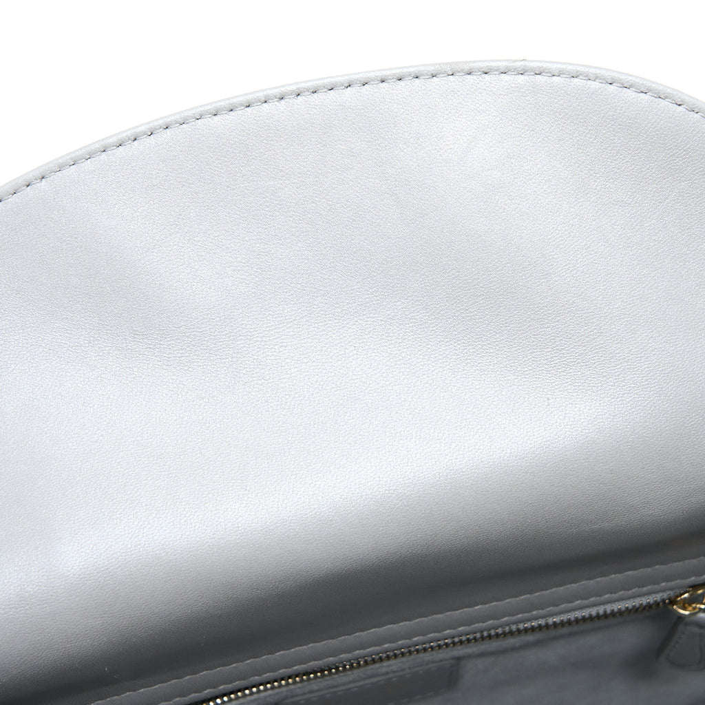 DIOR MEDIUM LADY DIOR LAMBSKIN GREY LGHW