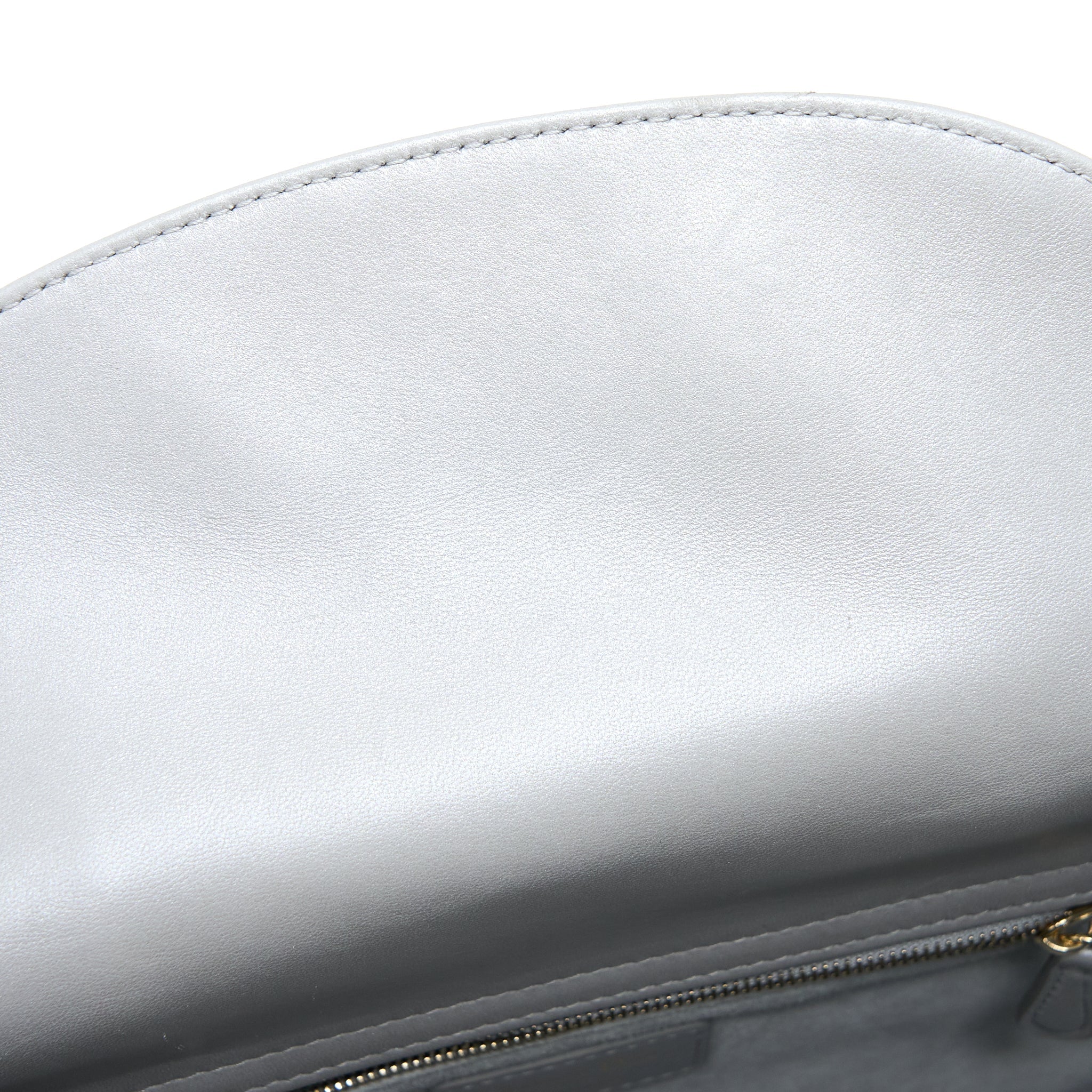 DIOR MEDIUM LADY DIOR LAMBSKIN GREY LGHW